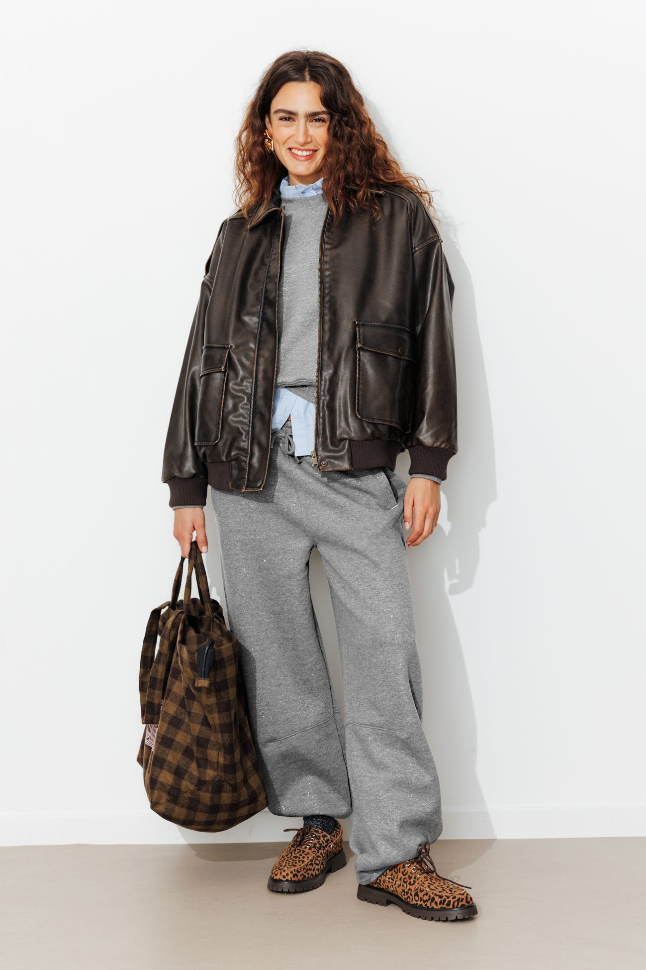 Jogging en molleton pailleté