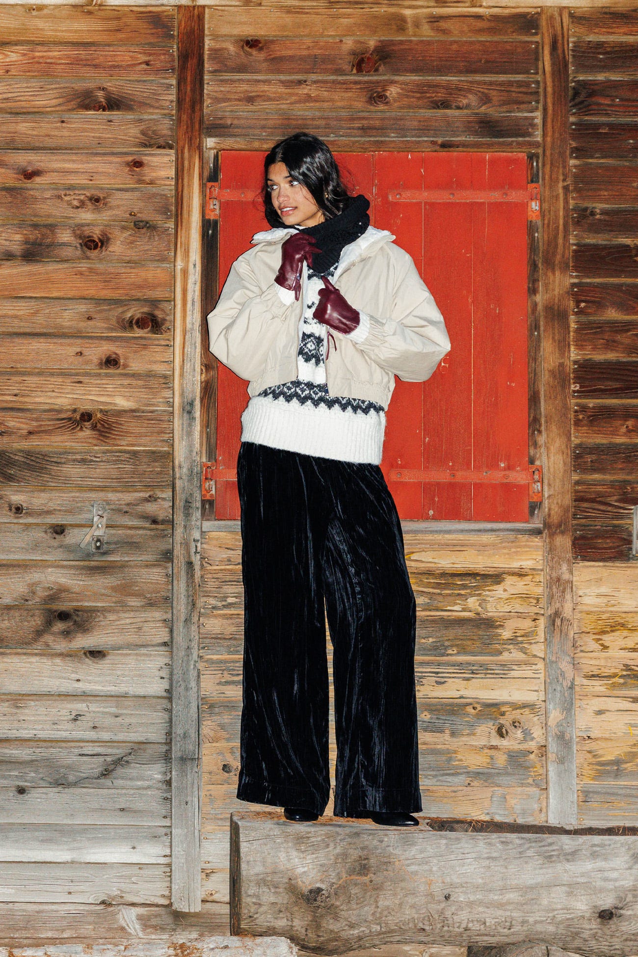 Pantalon en panne de velours