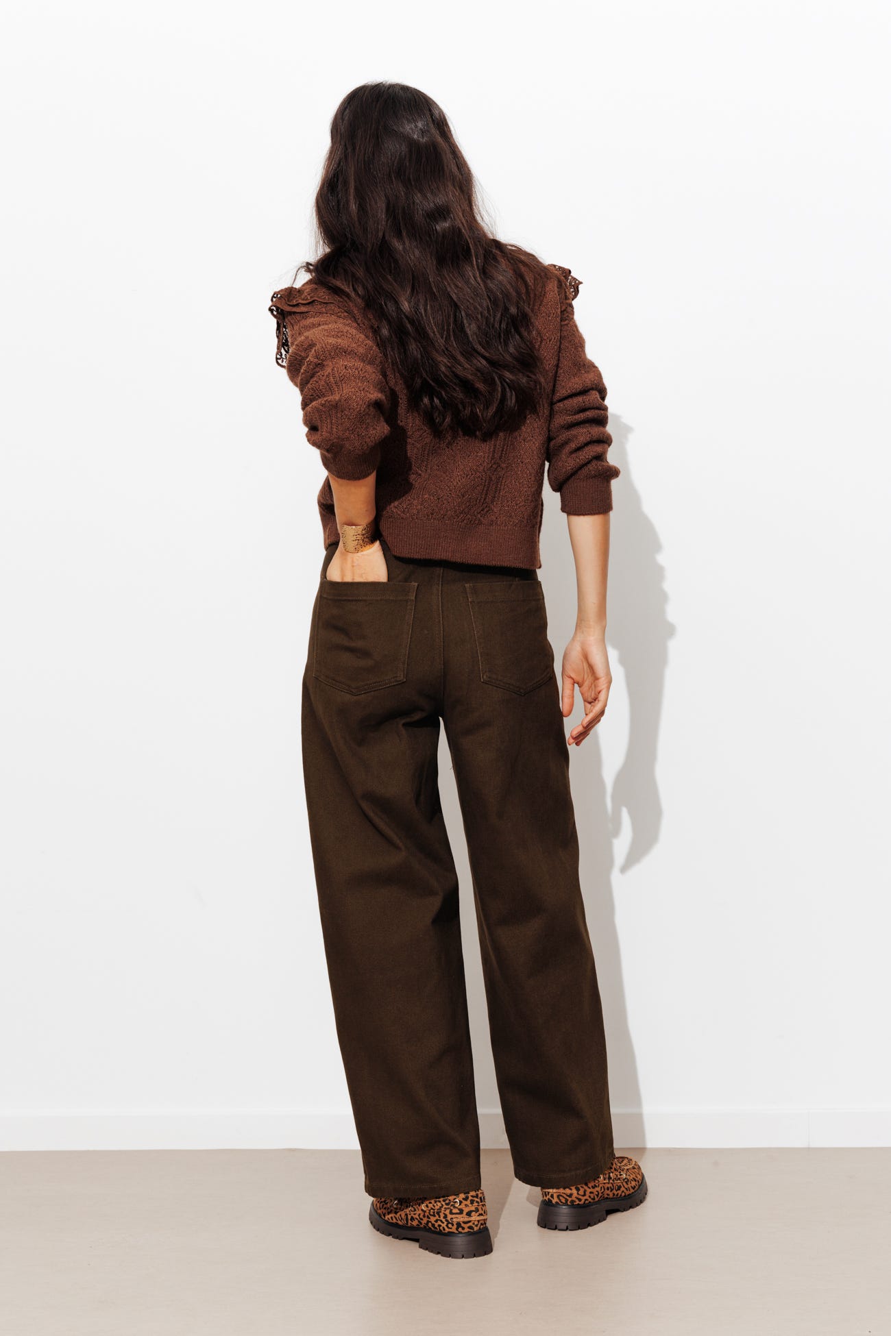 Pantalon barrel taille haute