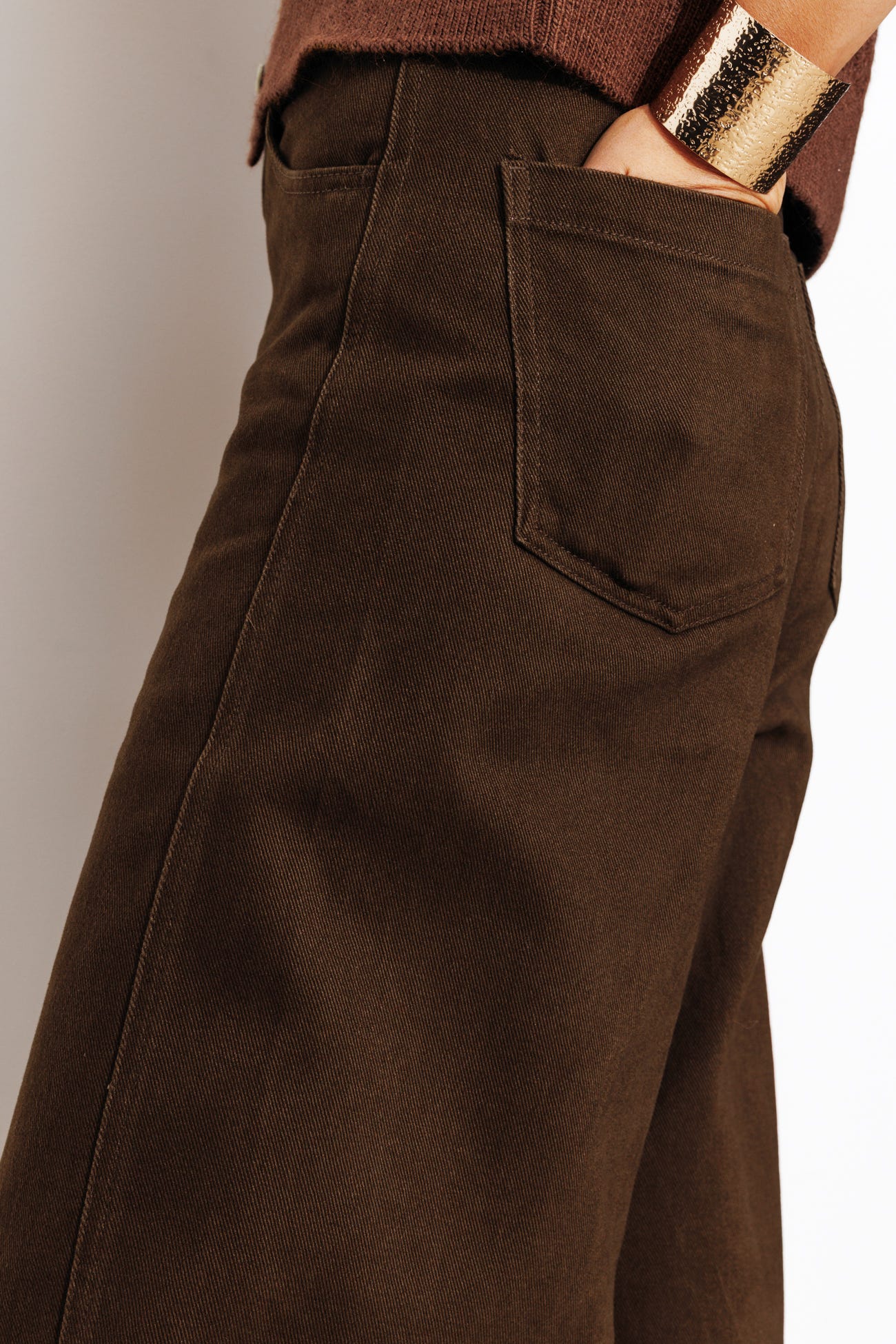 Pantalon barrel taille haute