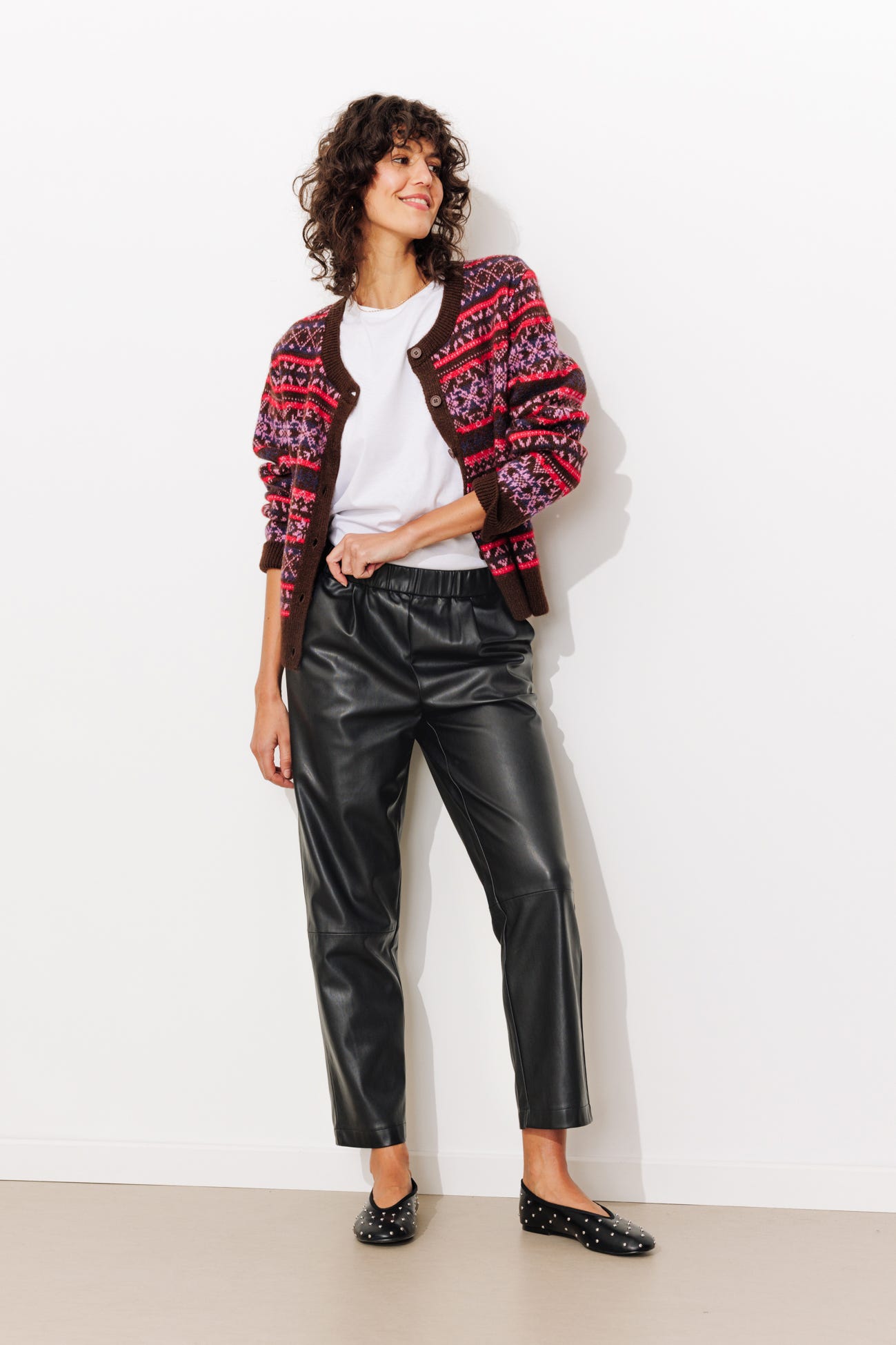 Pantalón efecto piel