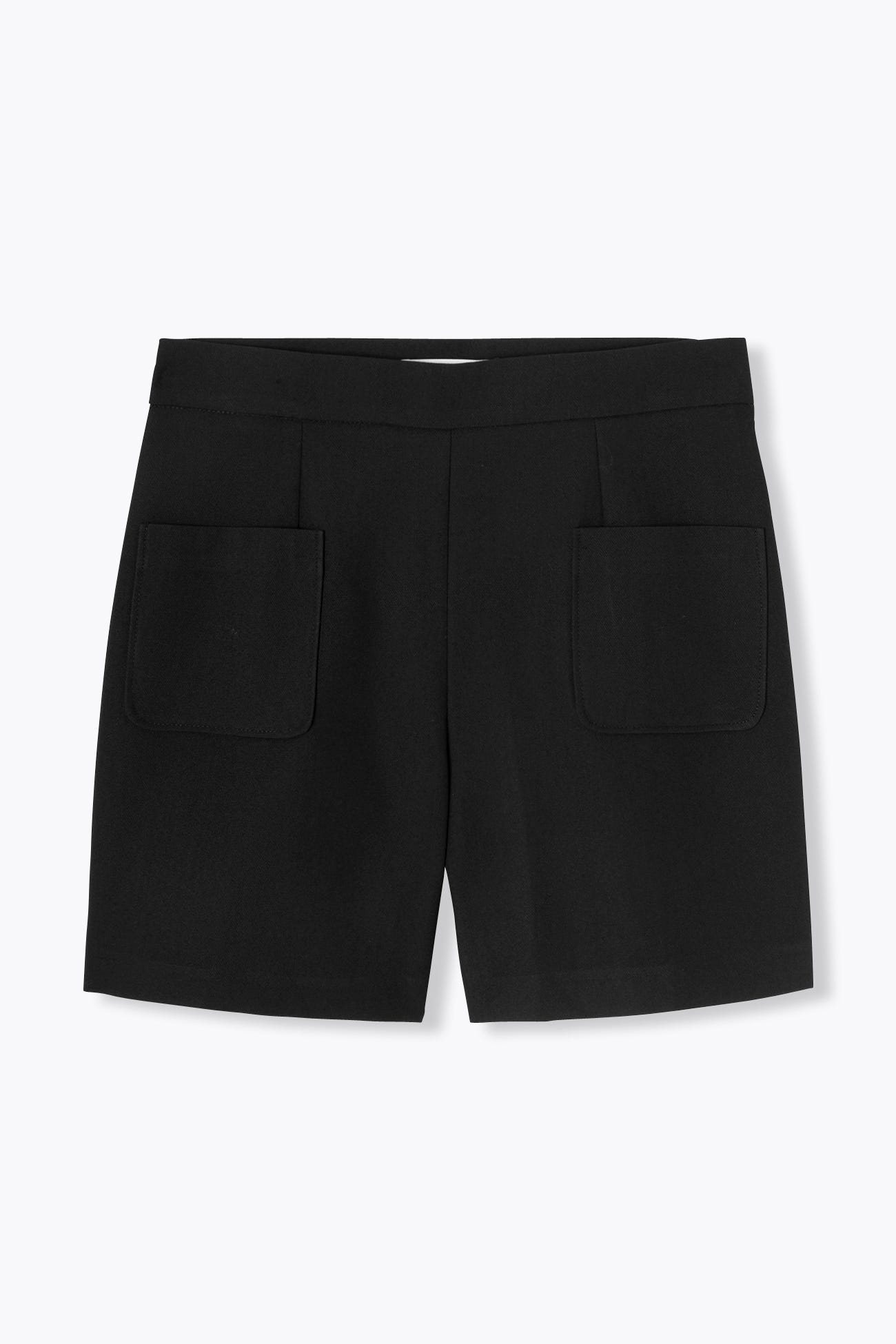 Short uni taille haute Femme