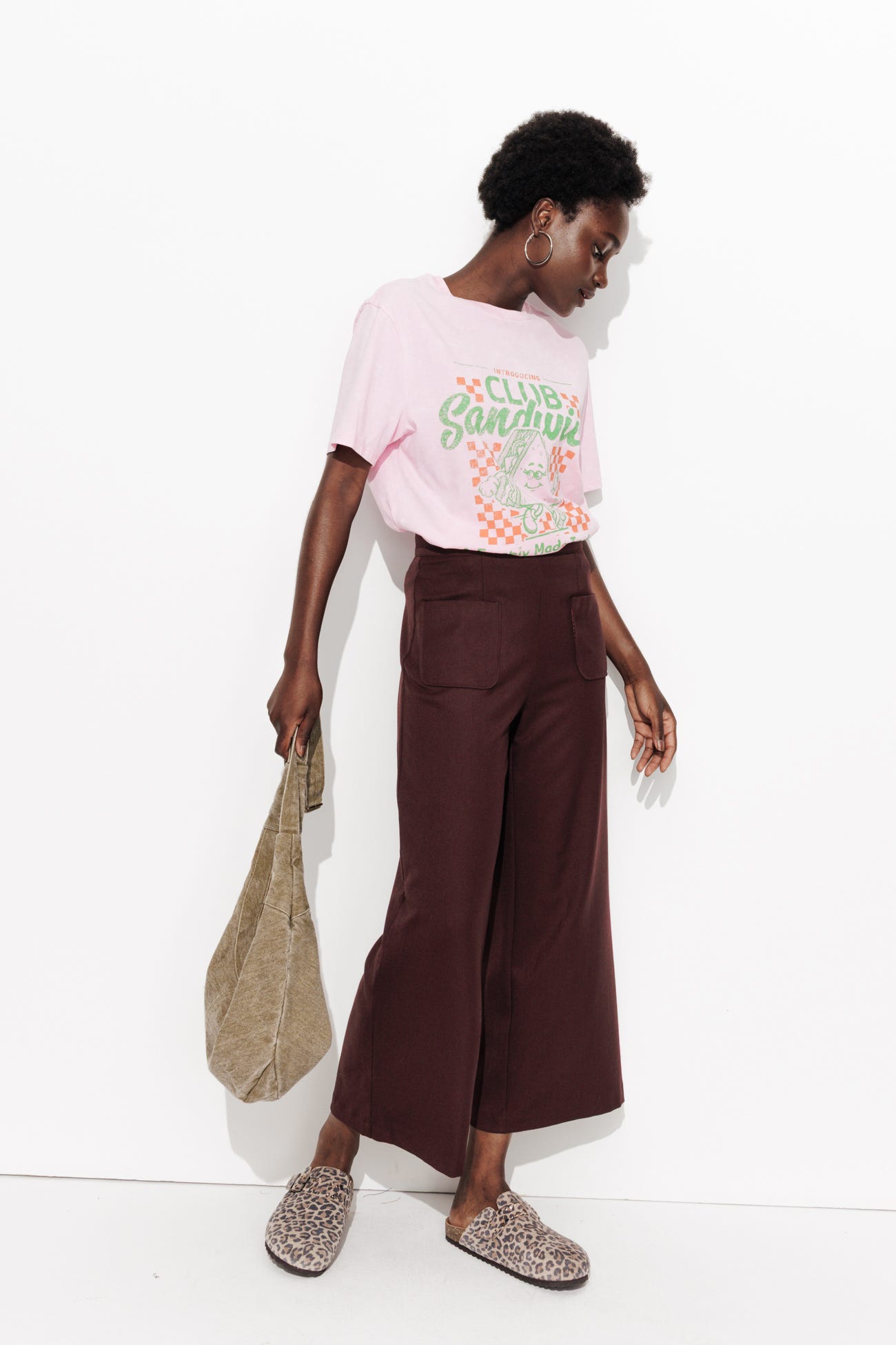 Pantalon large et court Femme