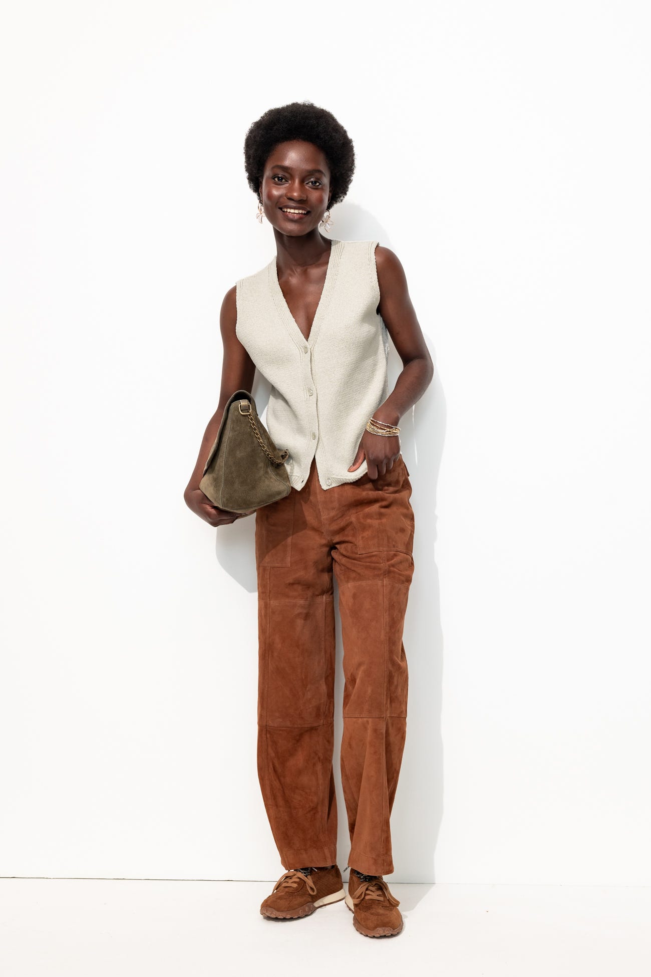 Cardigan smanicato