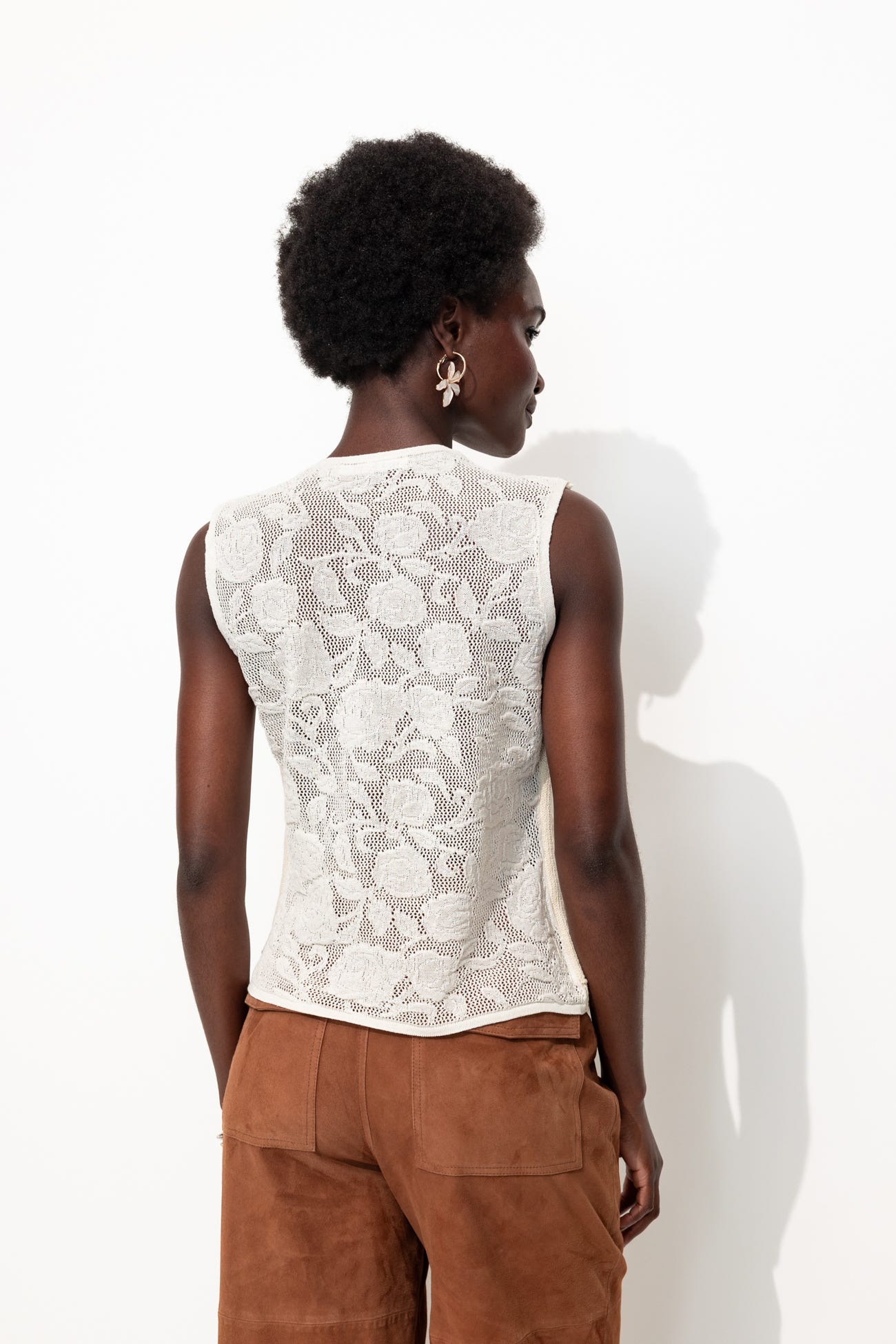 Cardigan smanicato