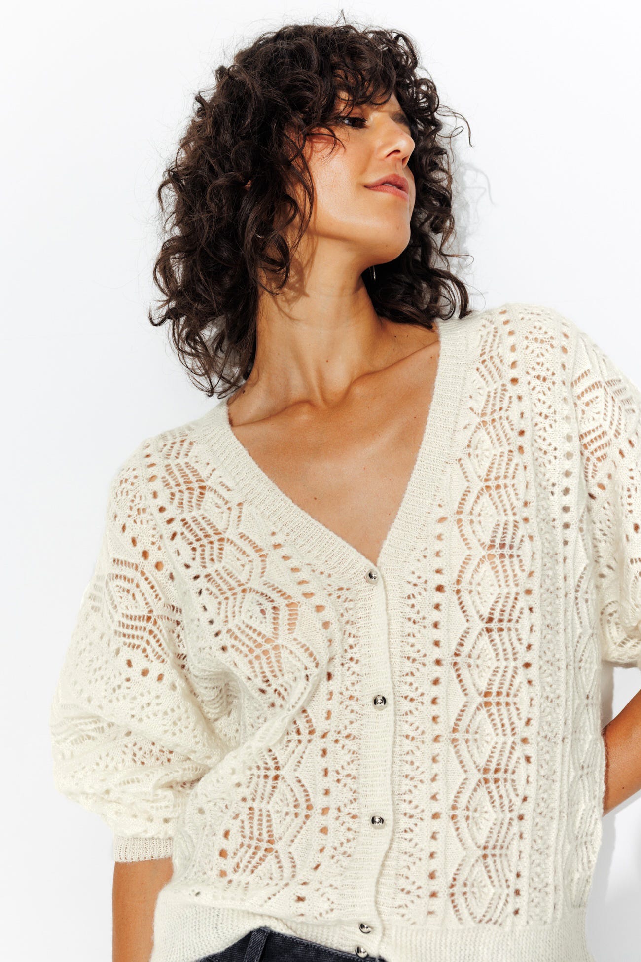 Cardigan ajouré Femme