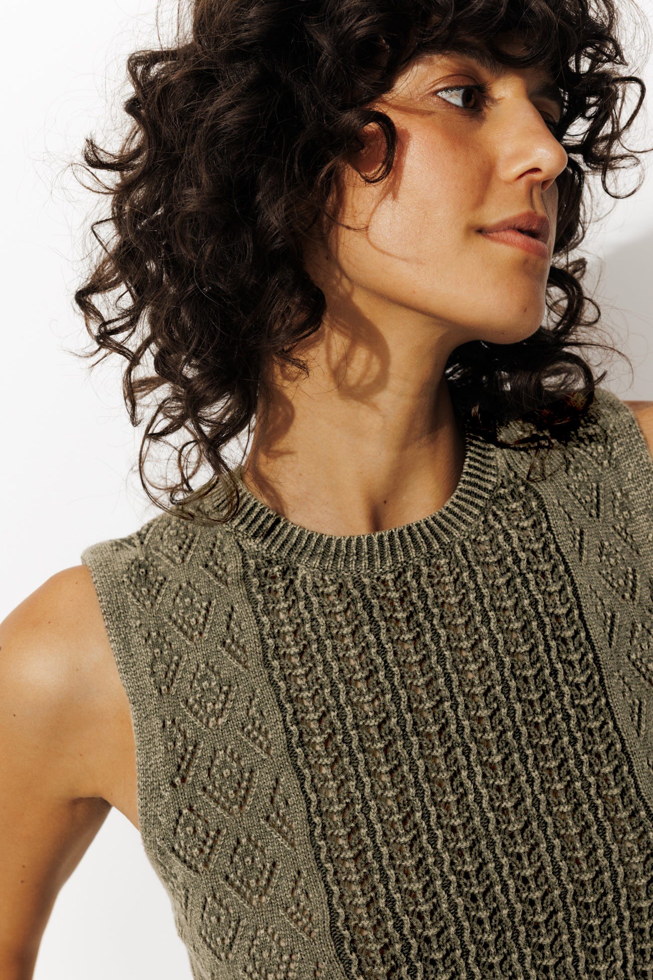 Pull-débardeur torsadé Femme