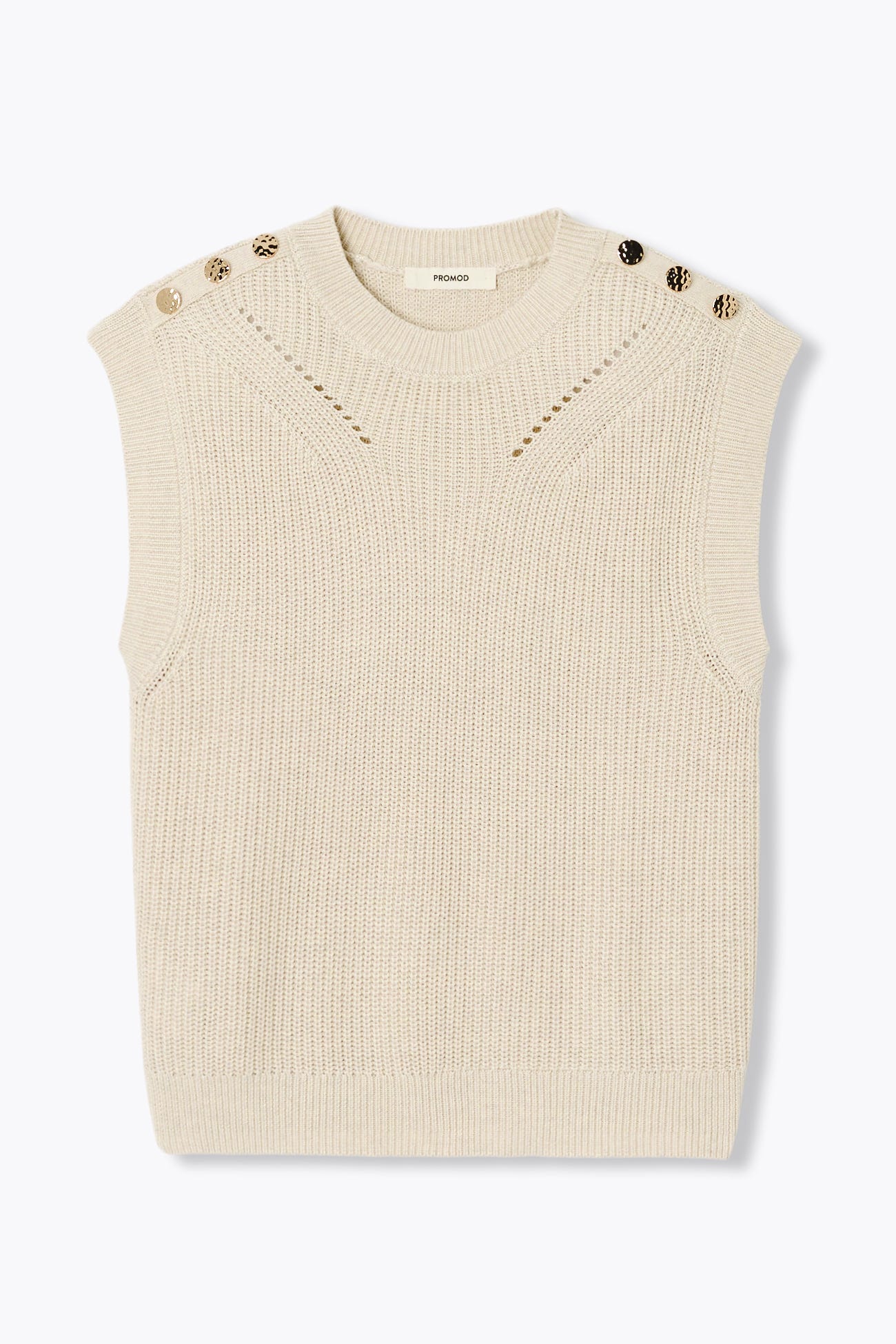 Pull-débardeur côtelé Femme