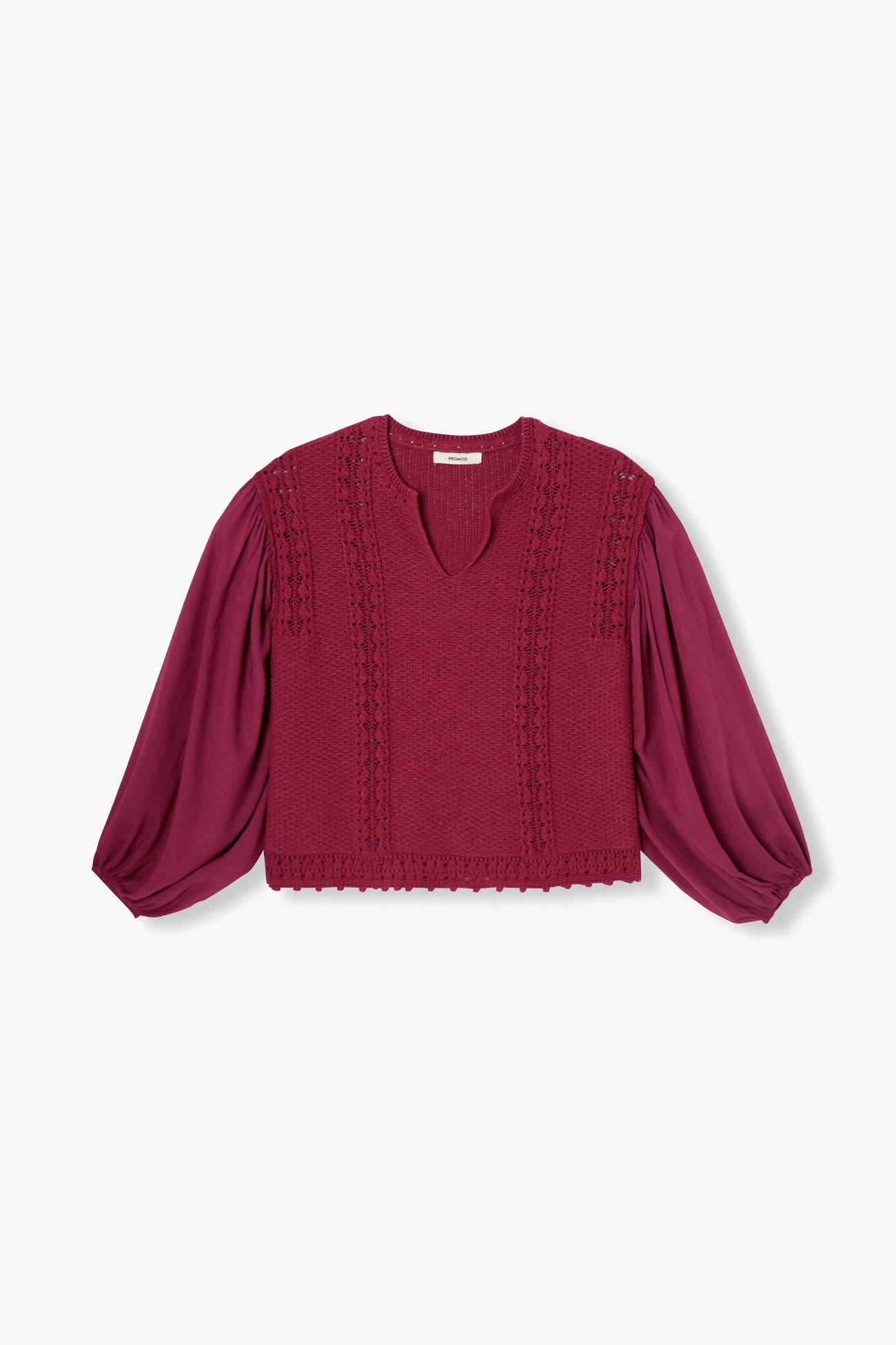 Pull ajouré effet 2 en 1