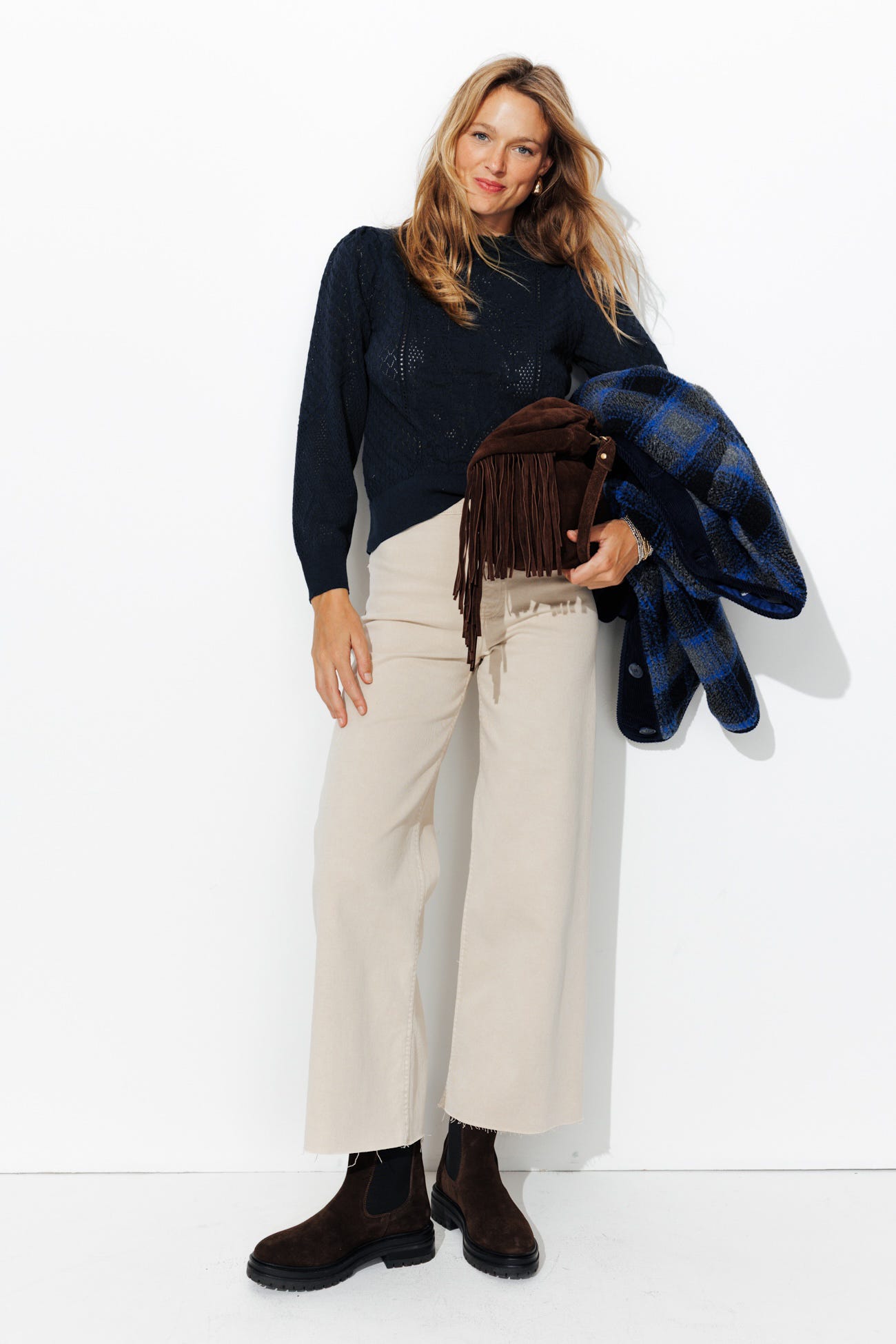 Pull fin ajouré Femme