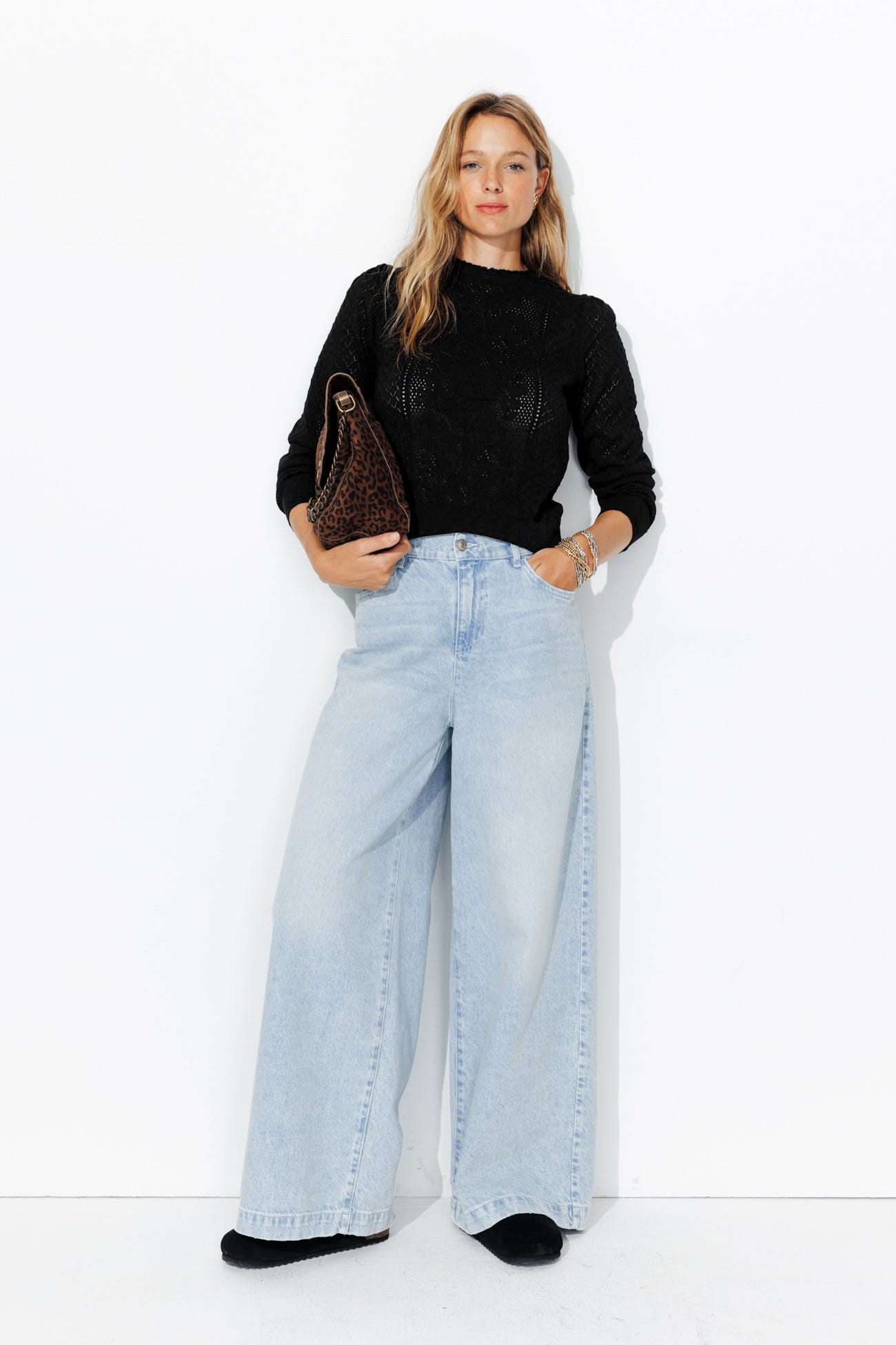 Pull fin ajouré Femme
