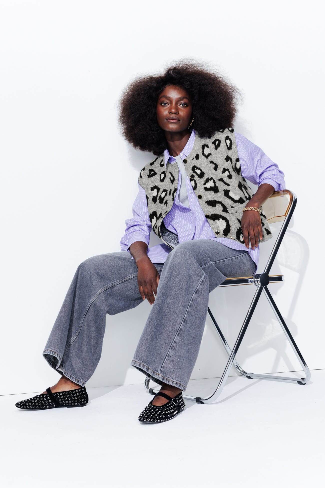 Gilet sans manches léopard