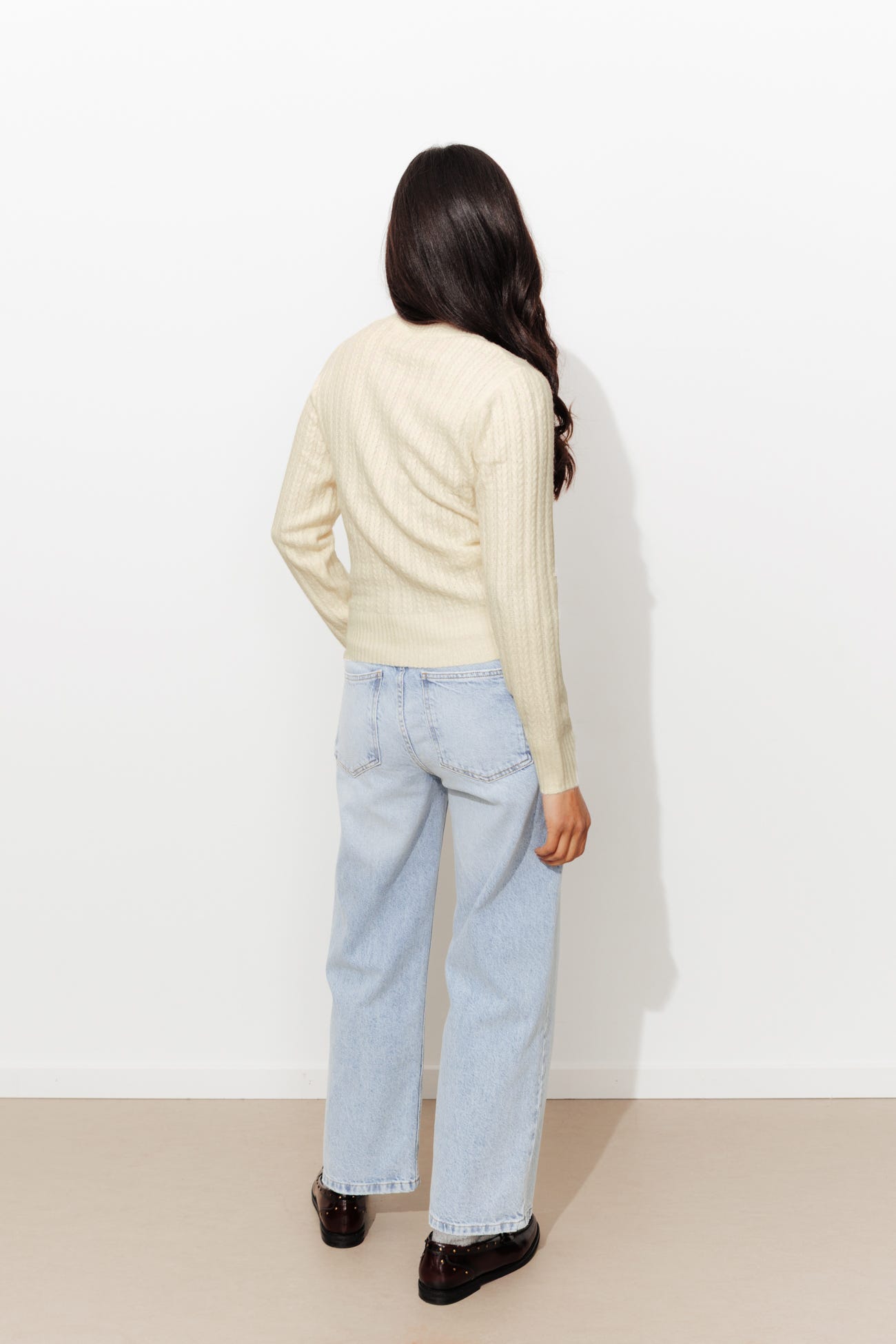 Pull torsadé col rond Femme