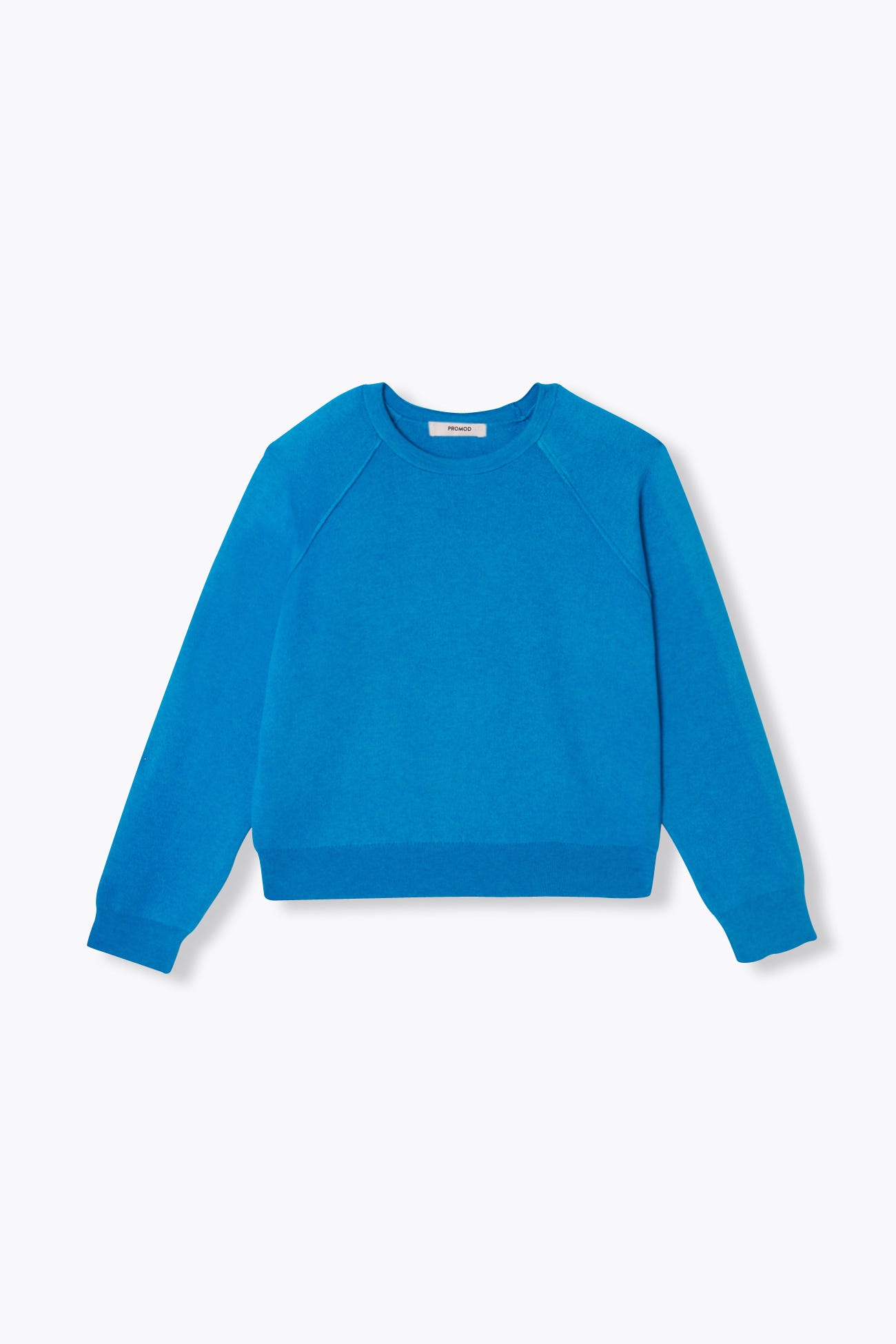 Pull uni col rond Femme