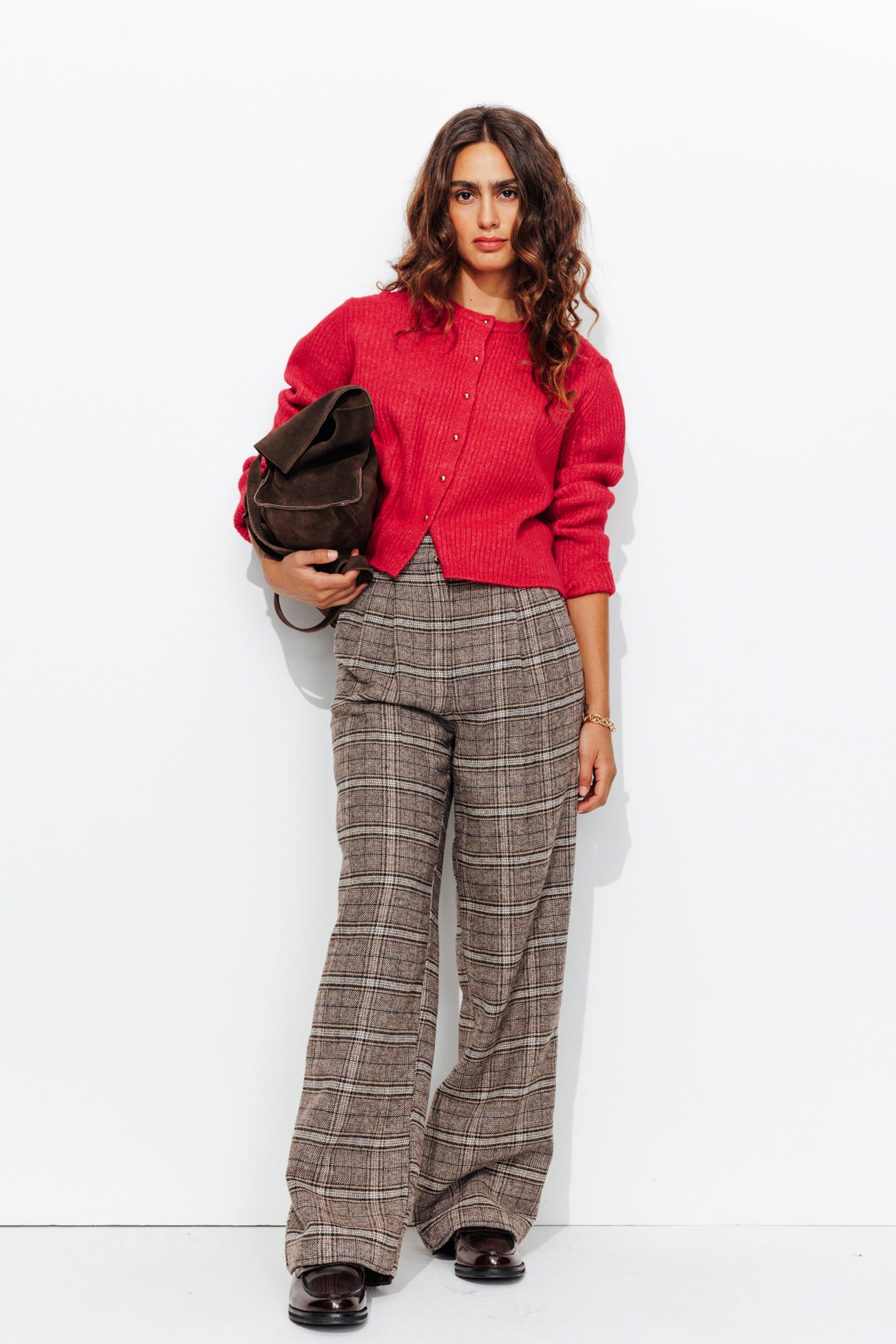 Cardigan court côtelé Femme