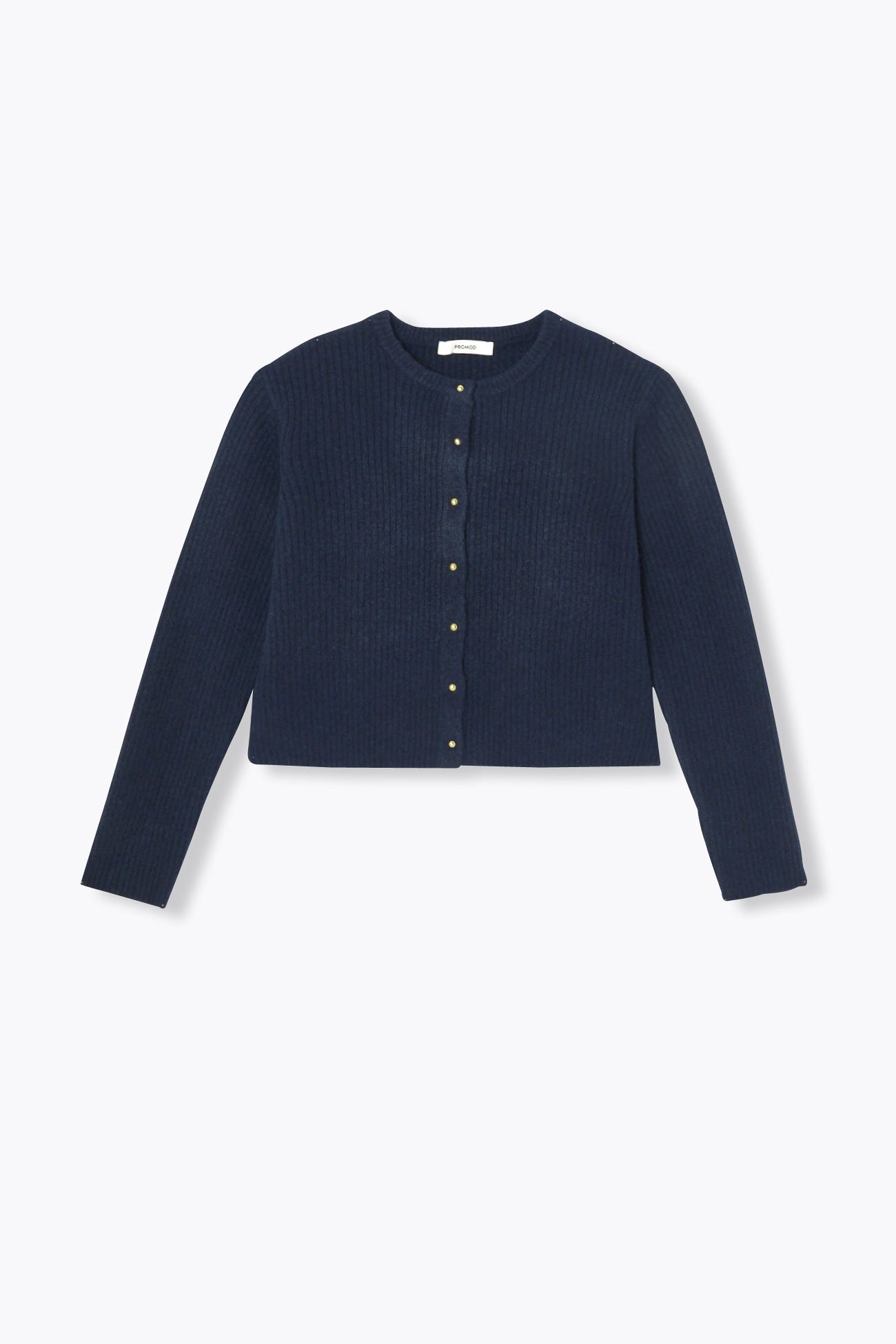 Cardigan court côtelé Femme