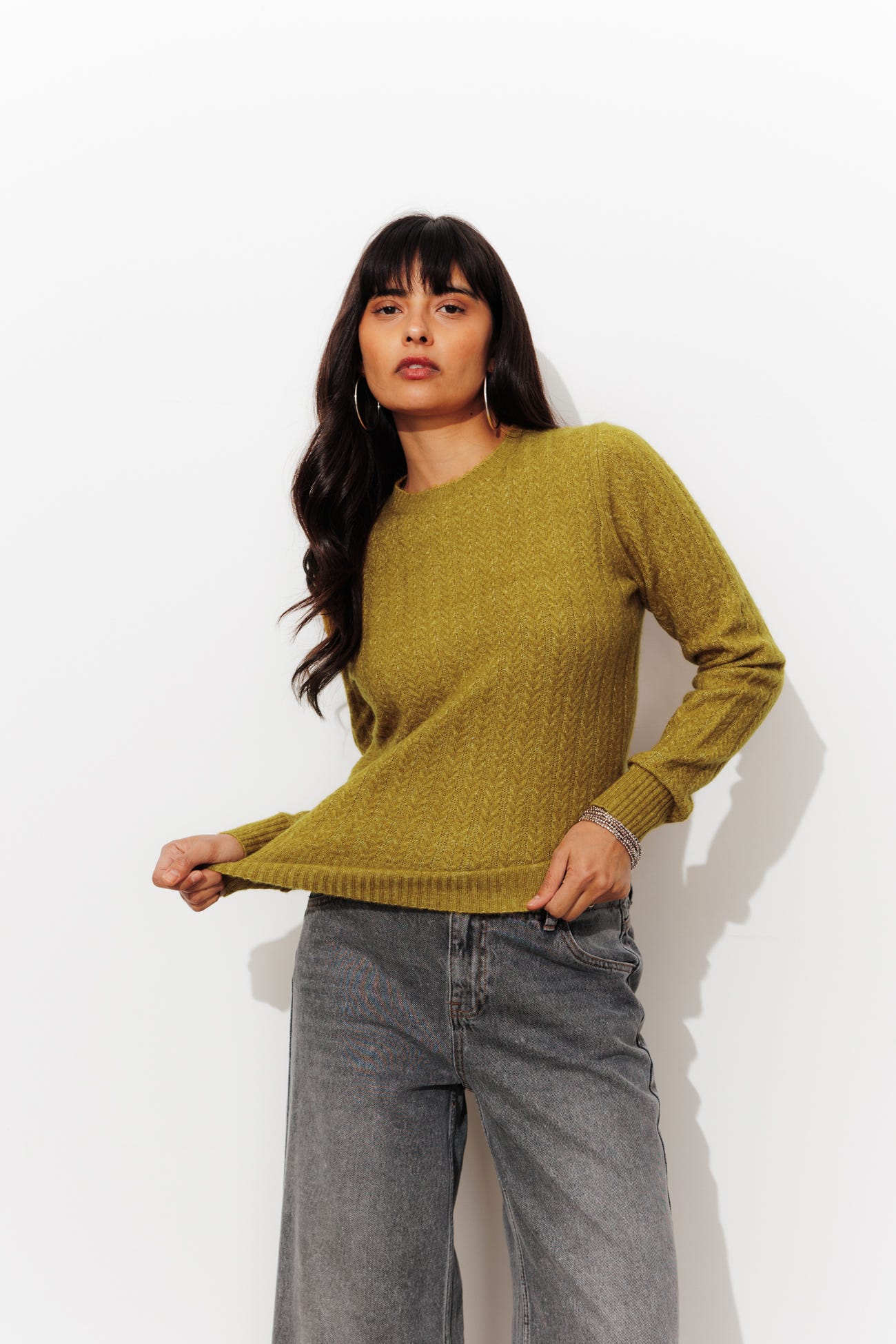 Pull torsadé col rond Femme