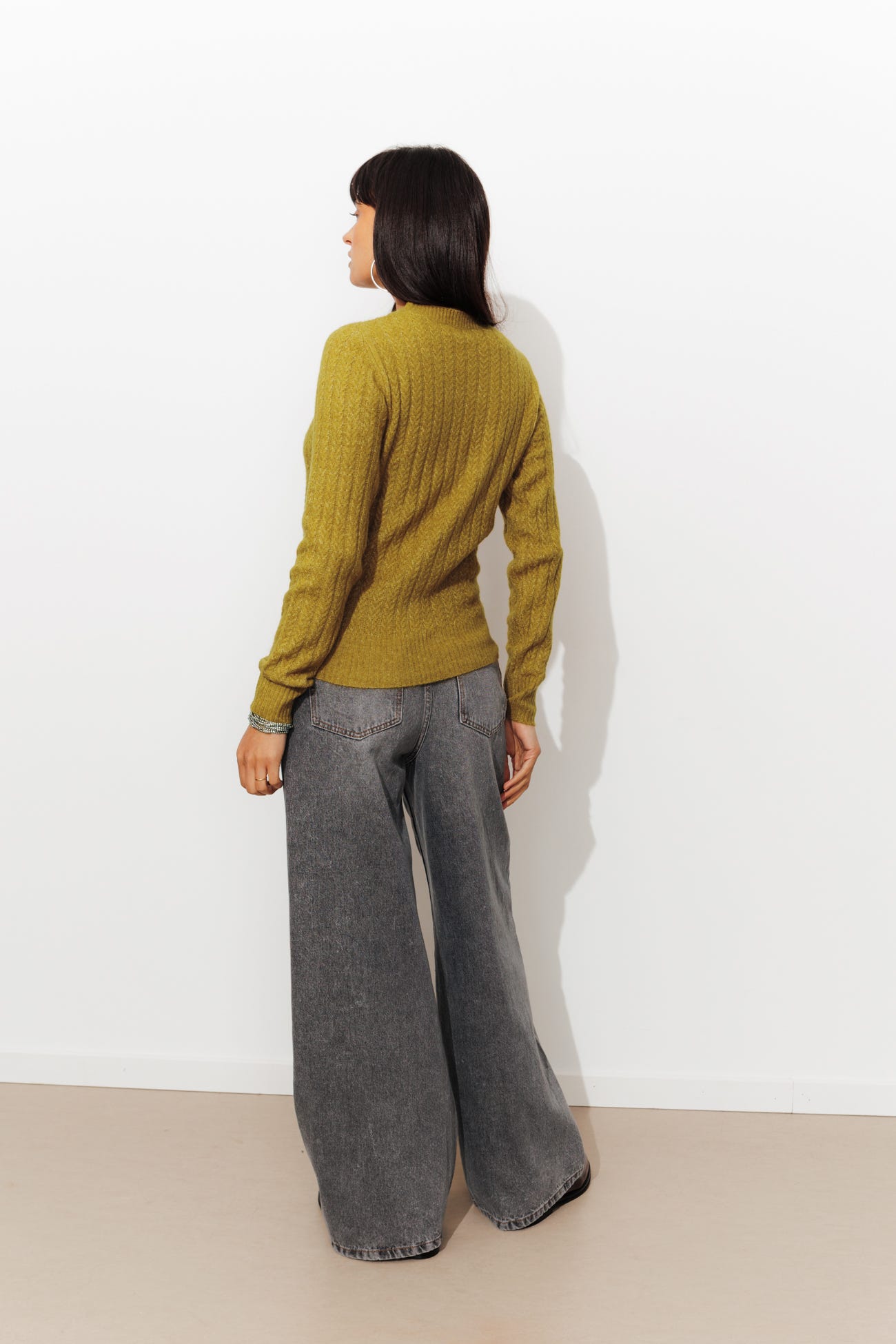 Pull torsadé col rond Femme