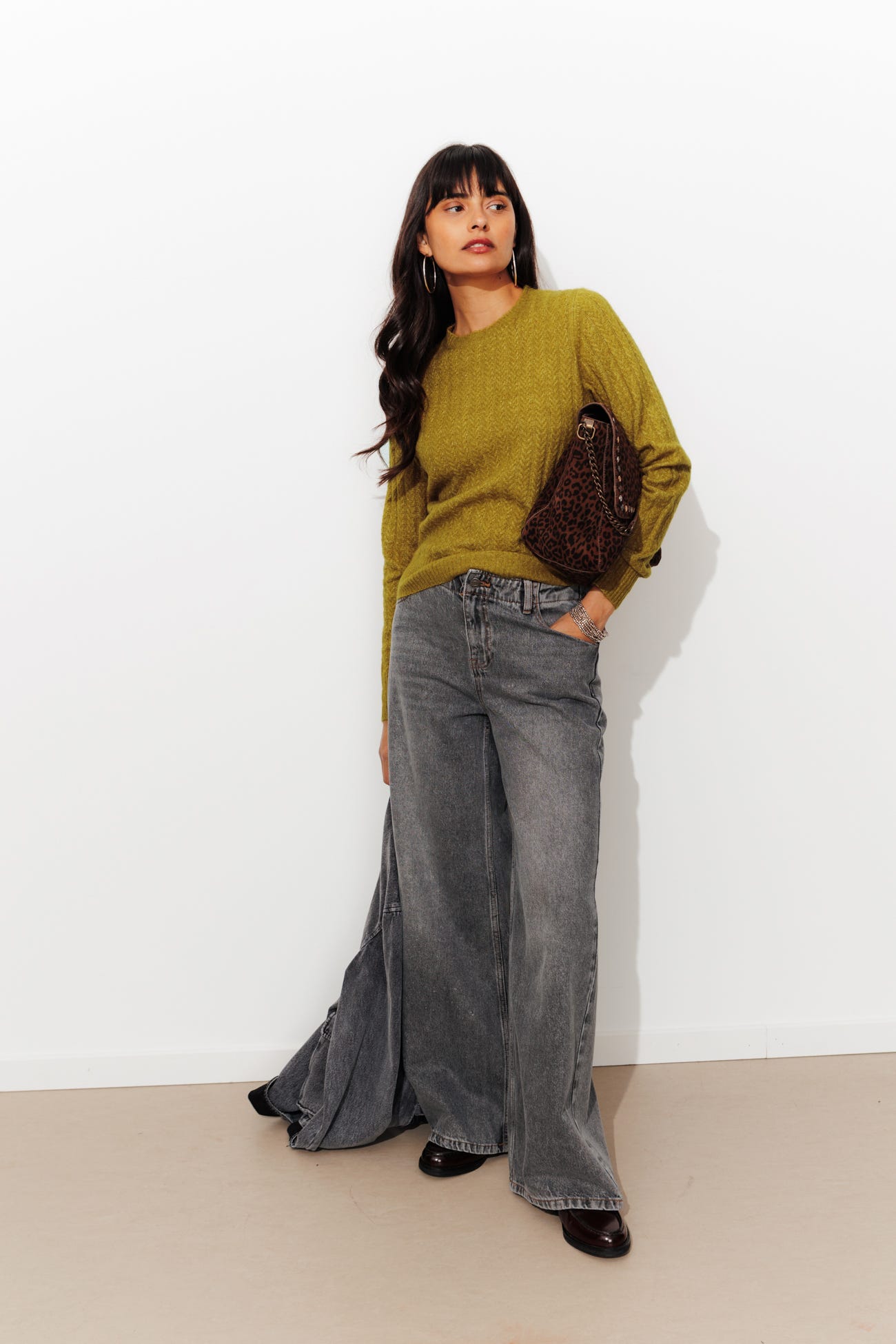 Pull torsadé col rond Femme