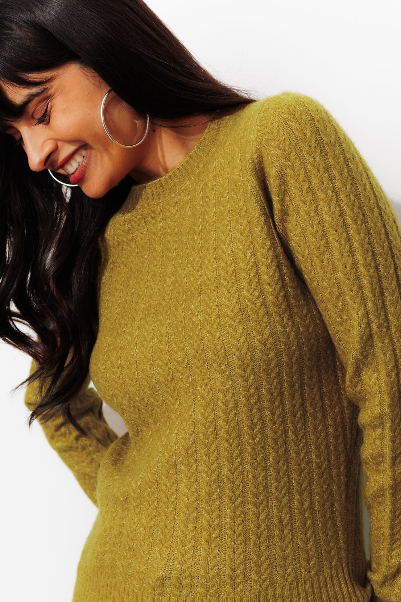 Pull torsadé col rond Femme