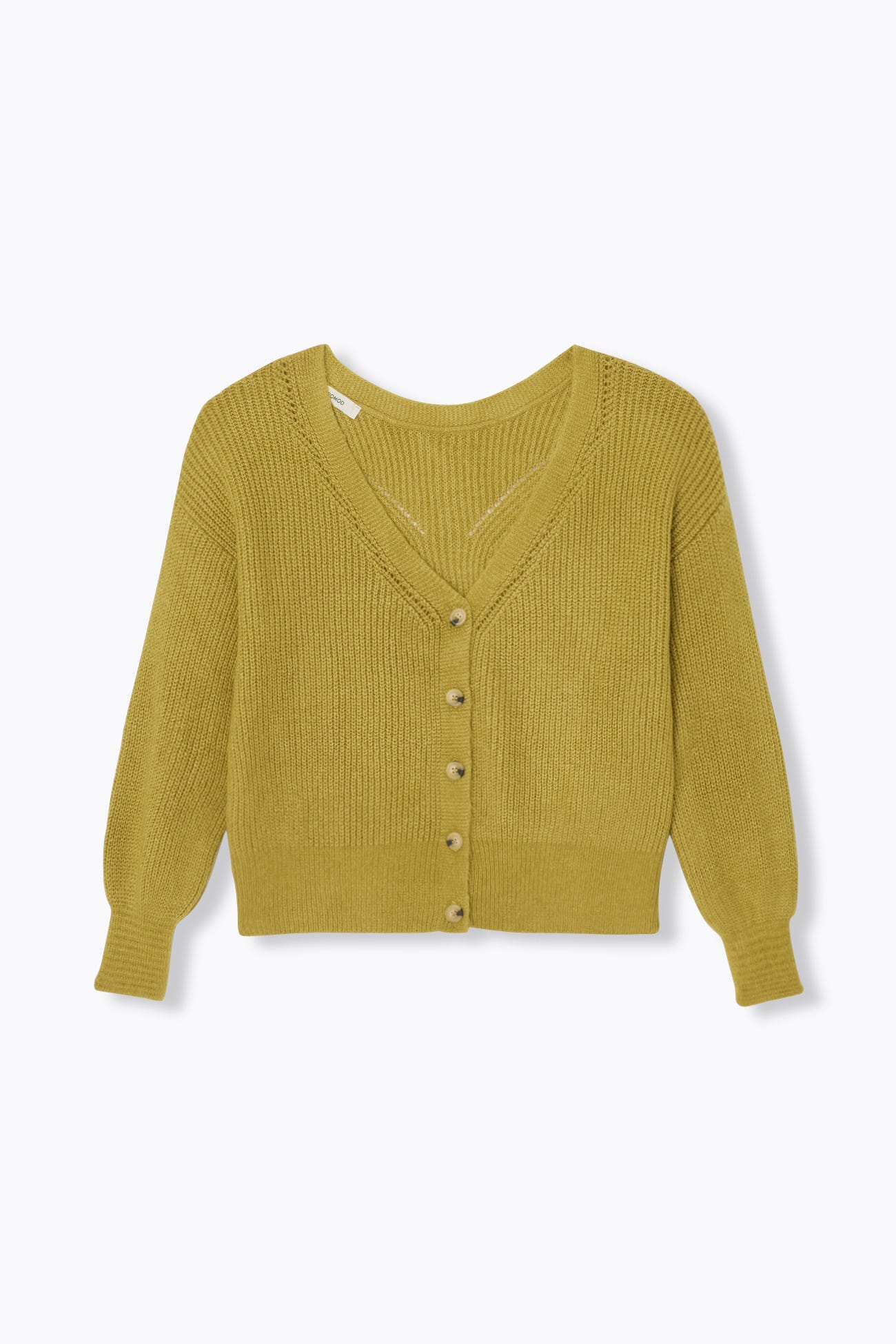 Cardigan côtelé recto/verso