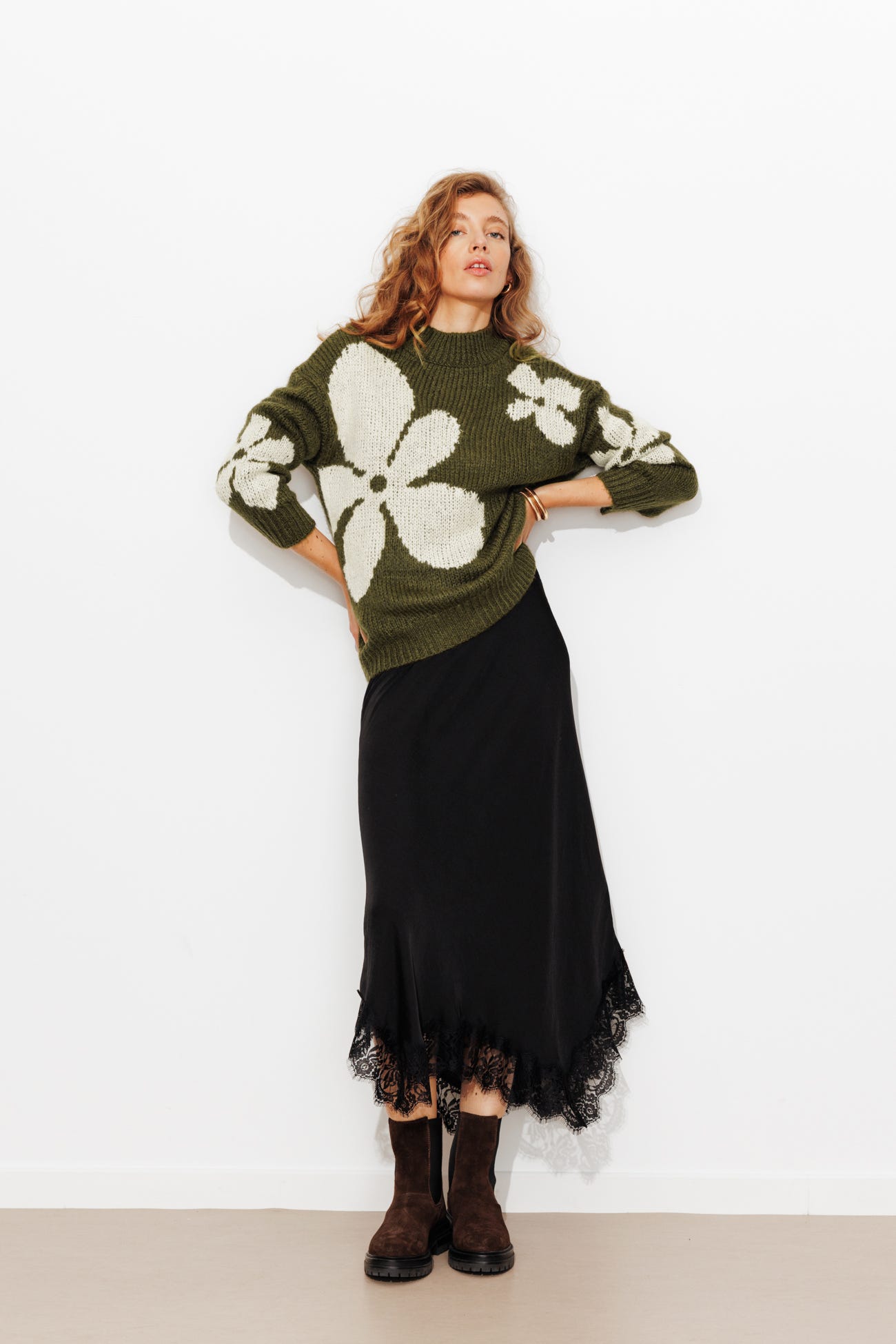 Pullover mit Blütenmuster