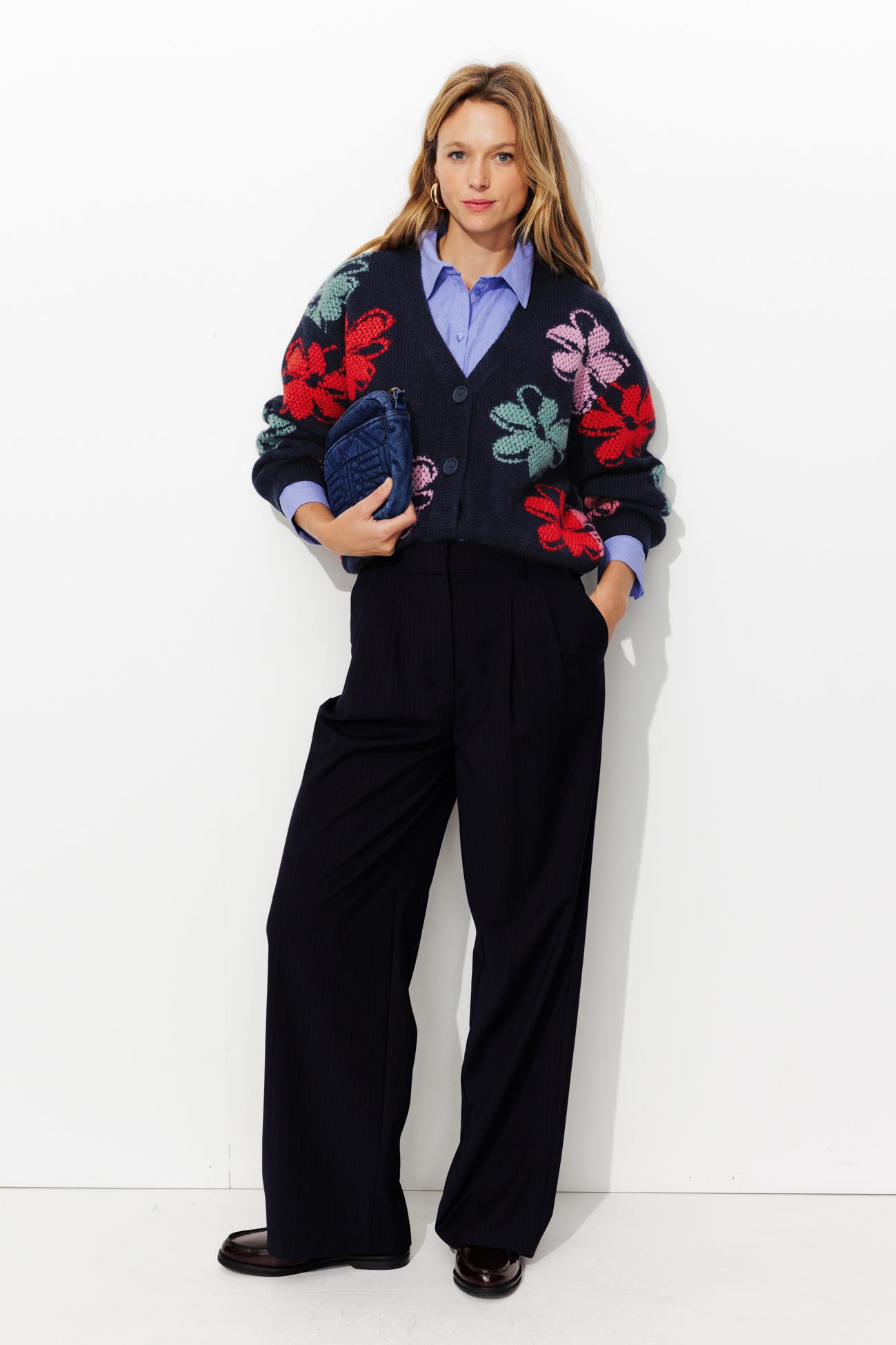 Cardigan à fleurs Femme
