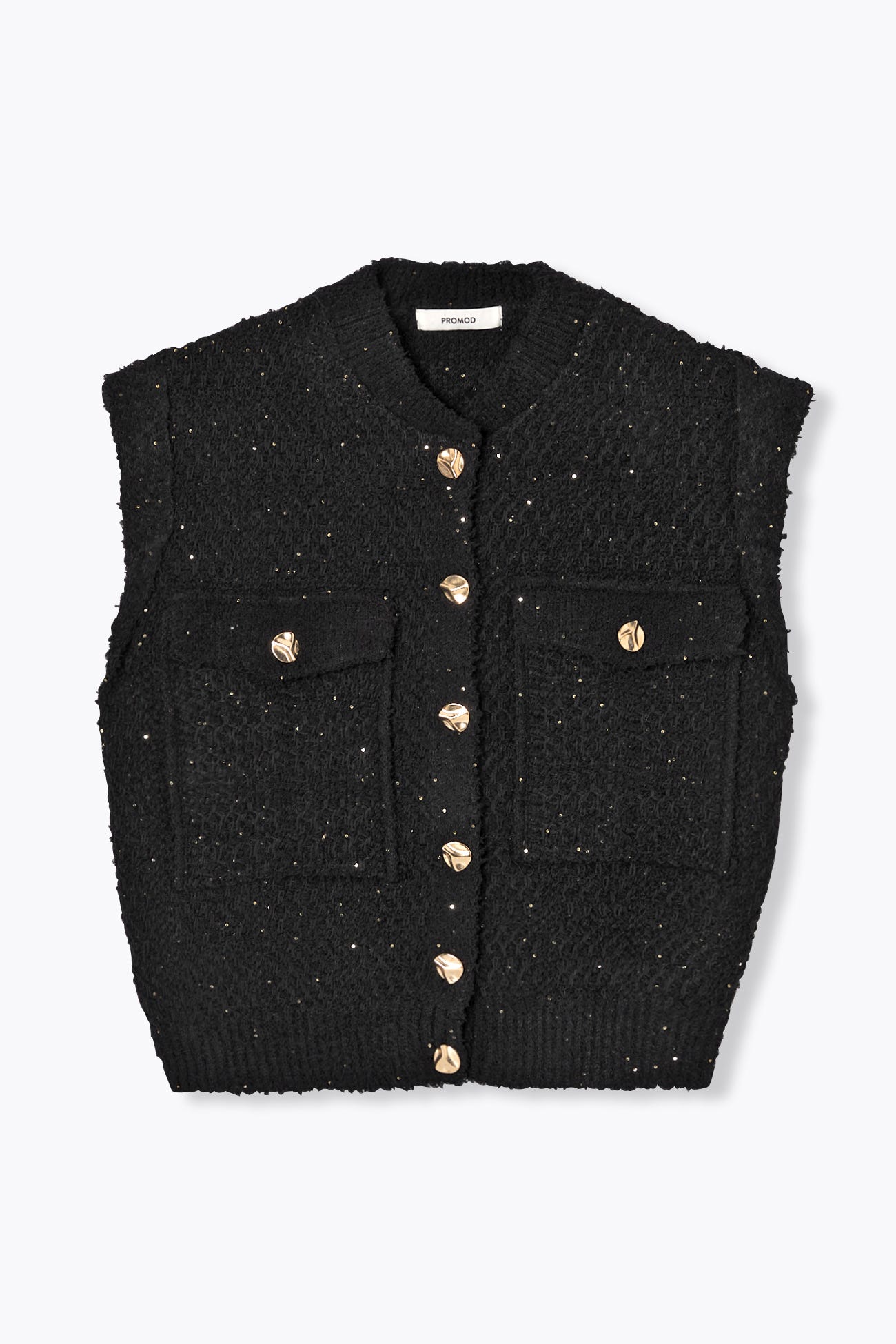 Cardigan irisé sans manches