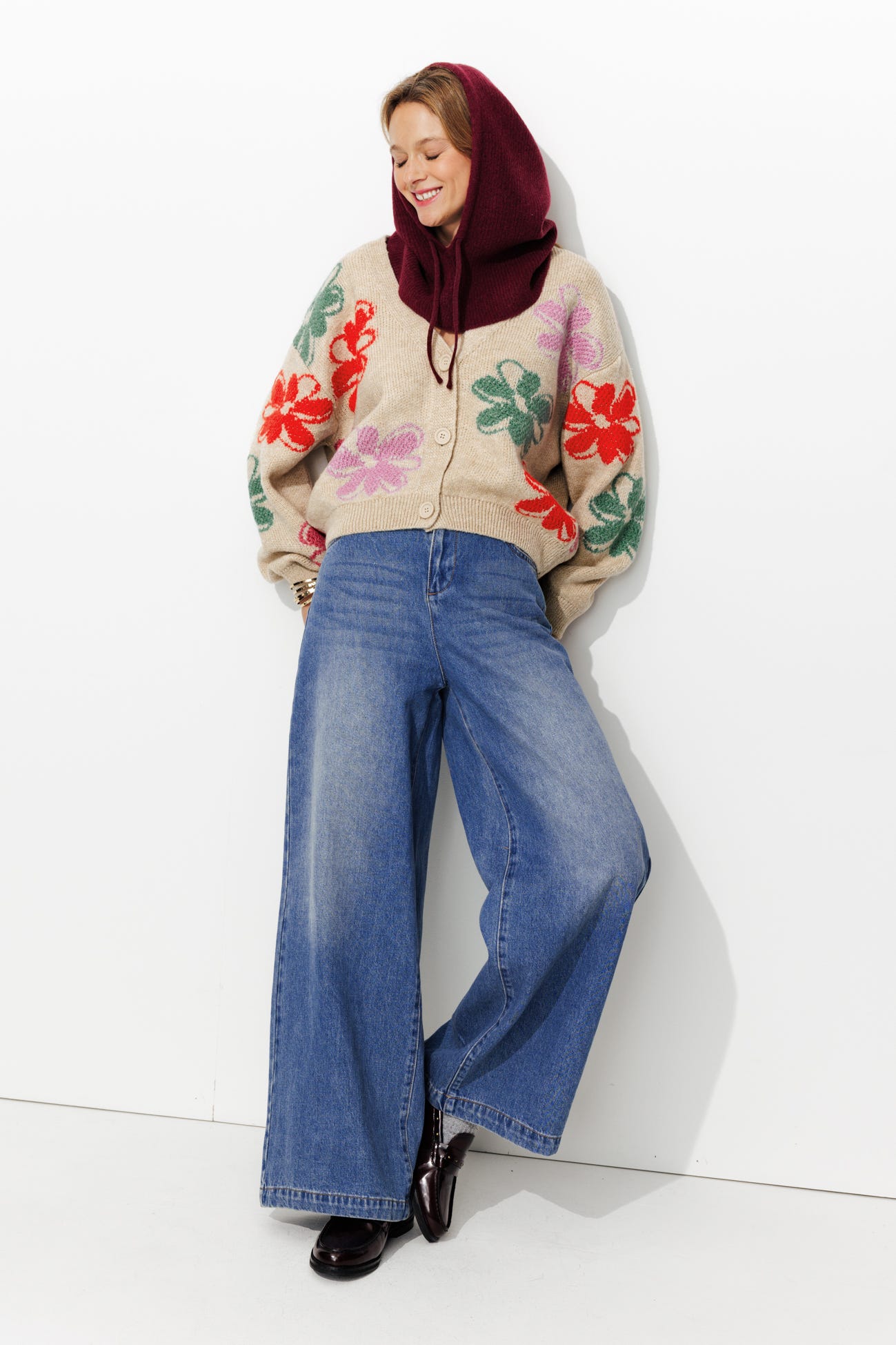 Cardigan à fleurs Femme