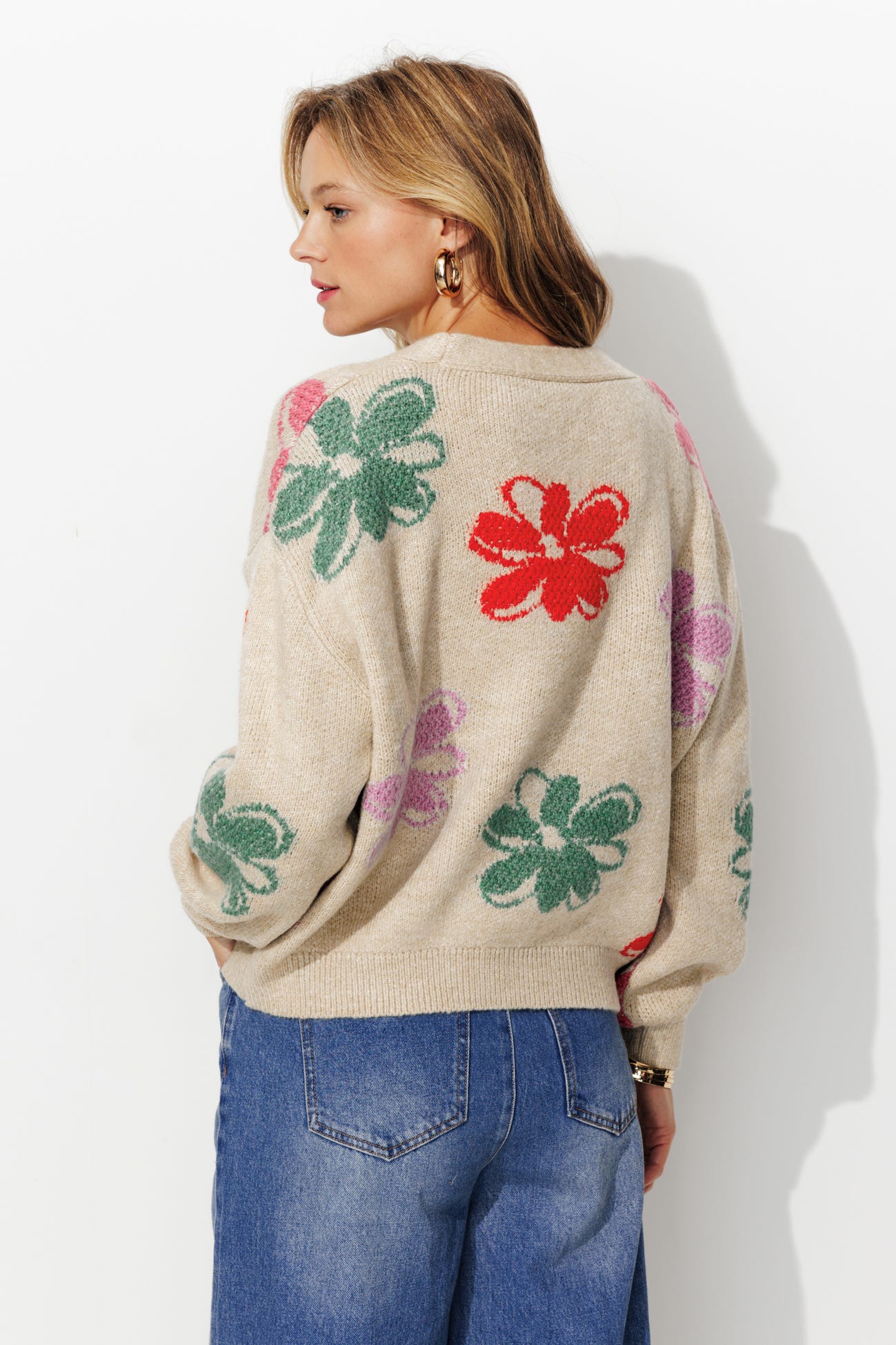 Cardigan à fleurs Femme