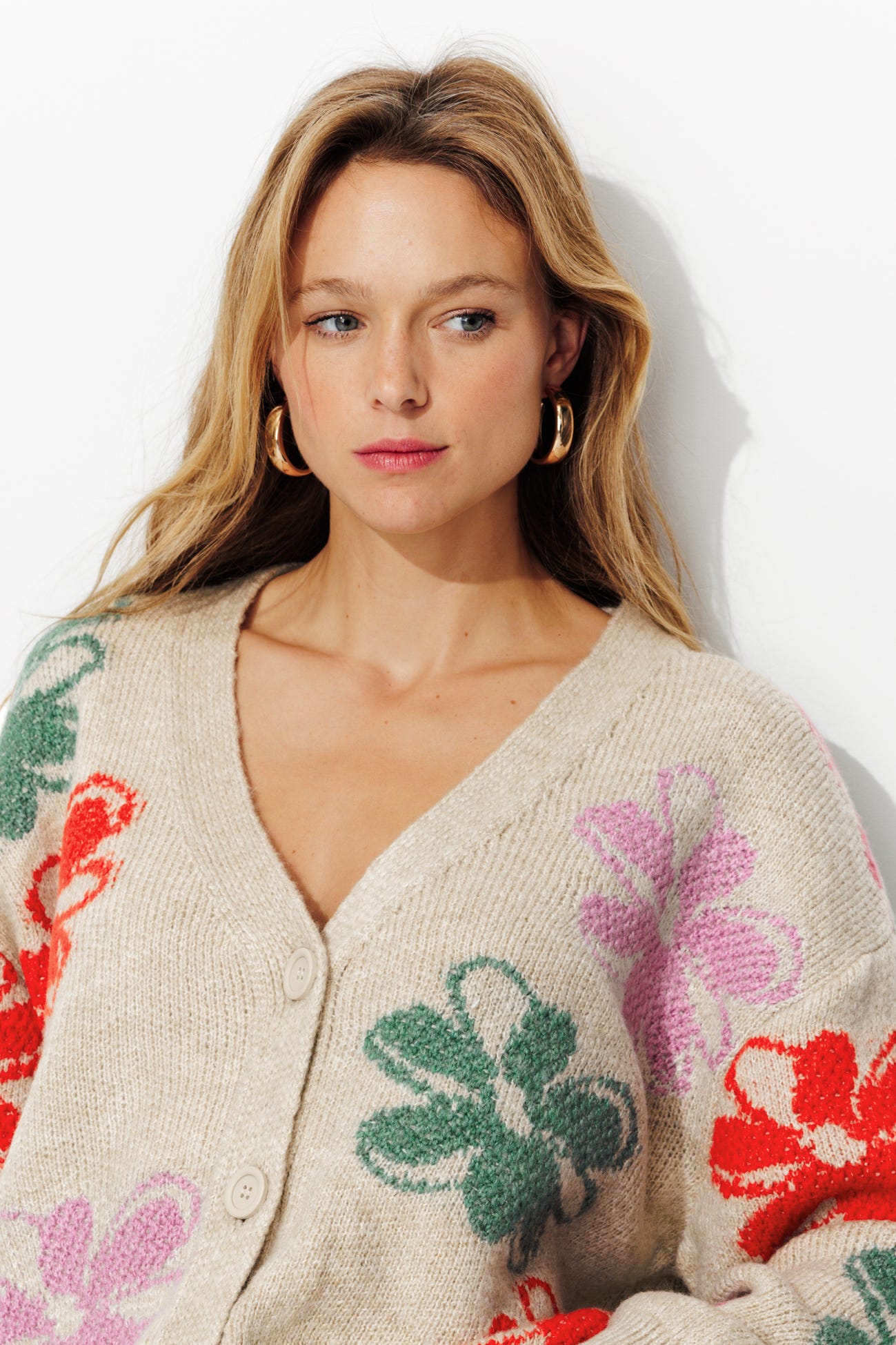 Cardigan à fleurs Femme
