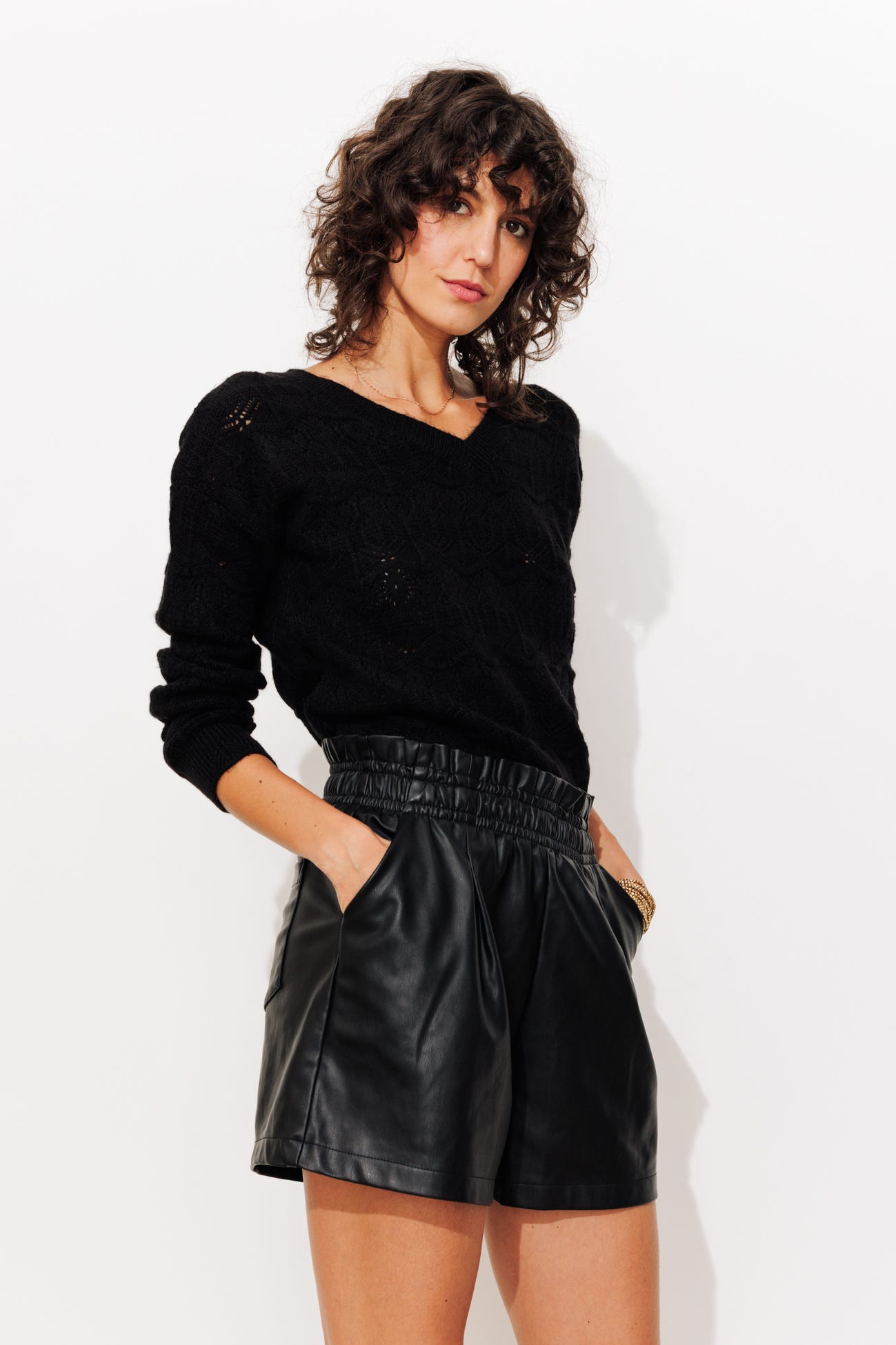 Recto/Verso-Pullover m. Spitze