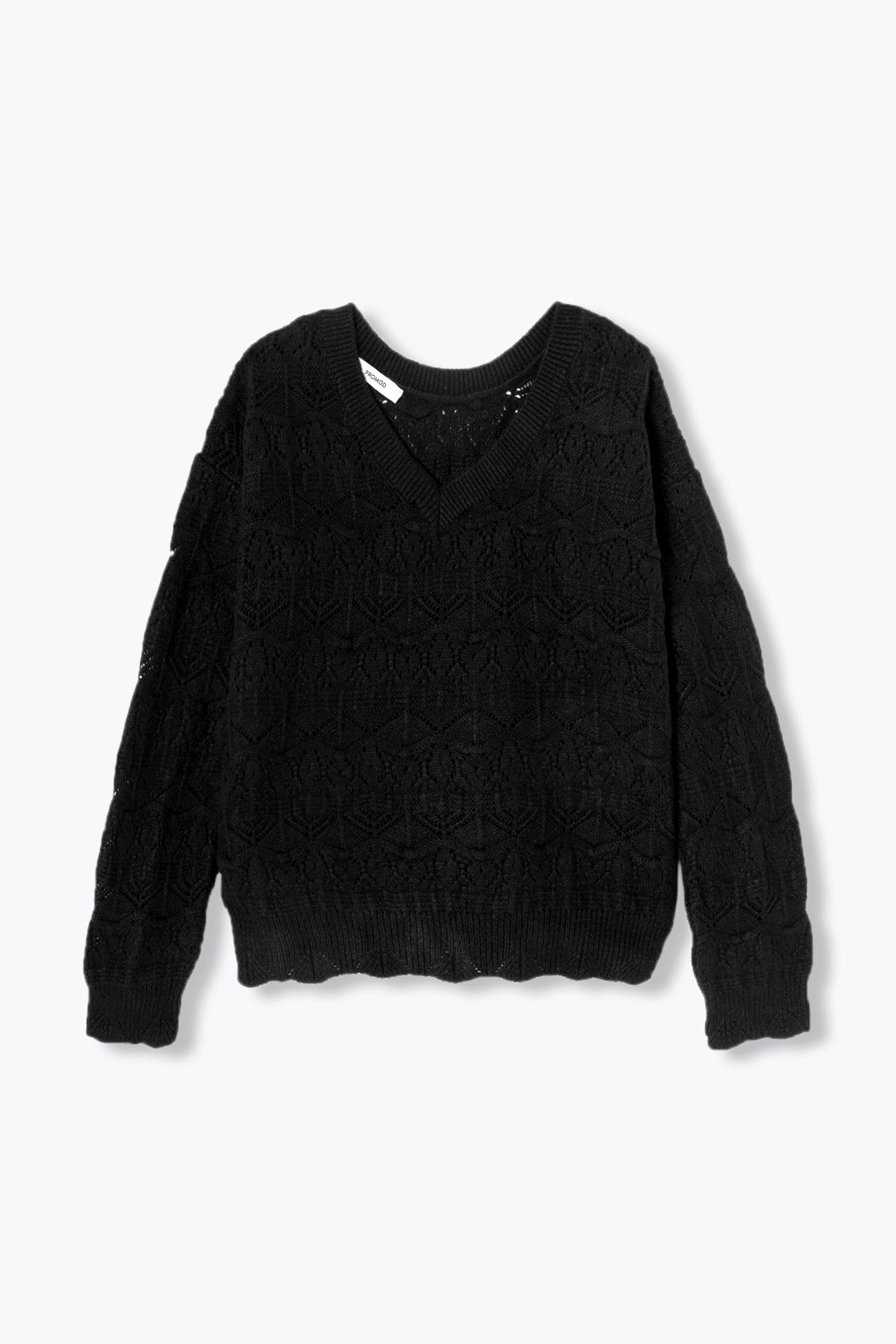 Recto/Verso-Pullover m. Spitze