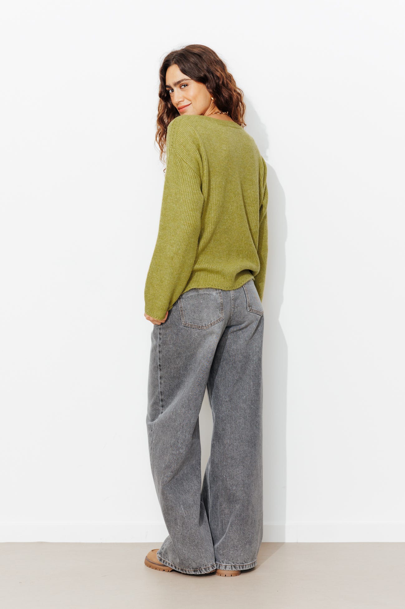 Pull torsadé ajouré Femme