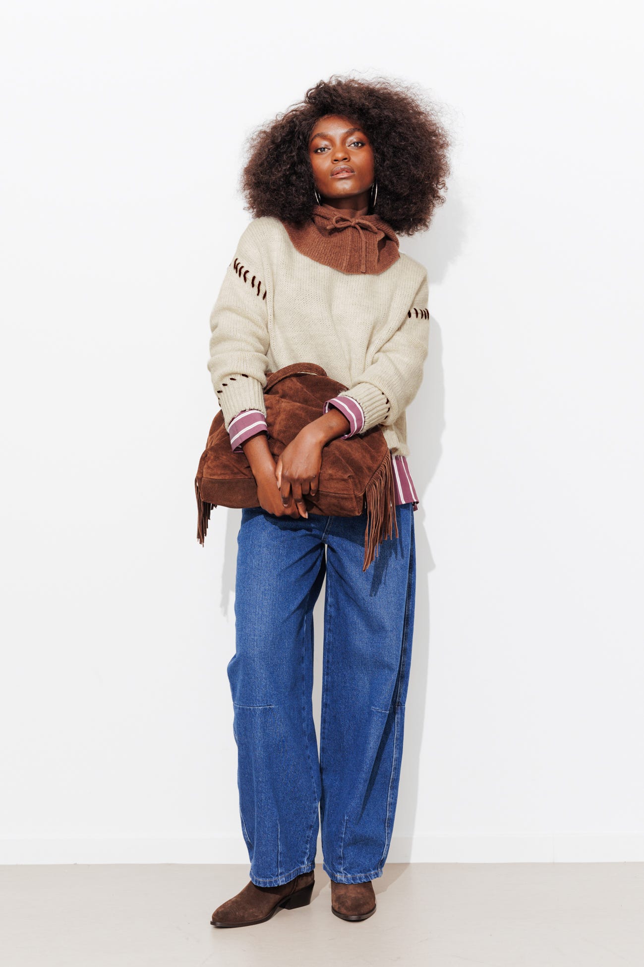 Pull court en maille Femme