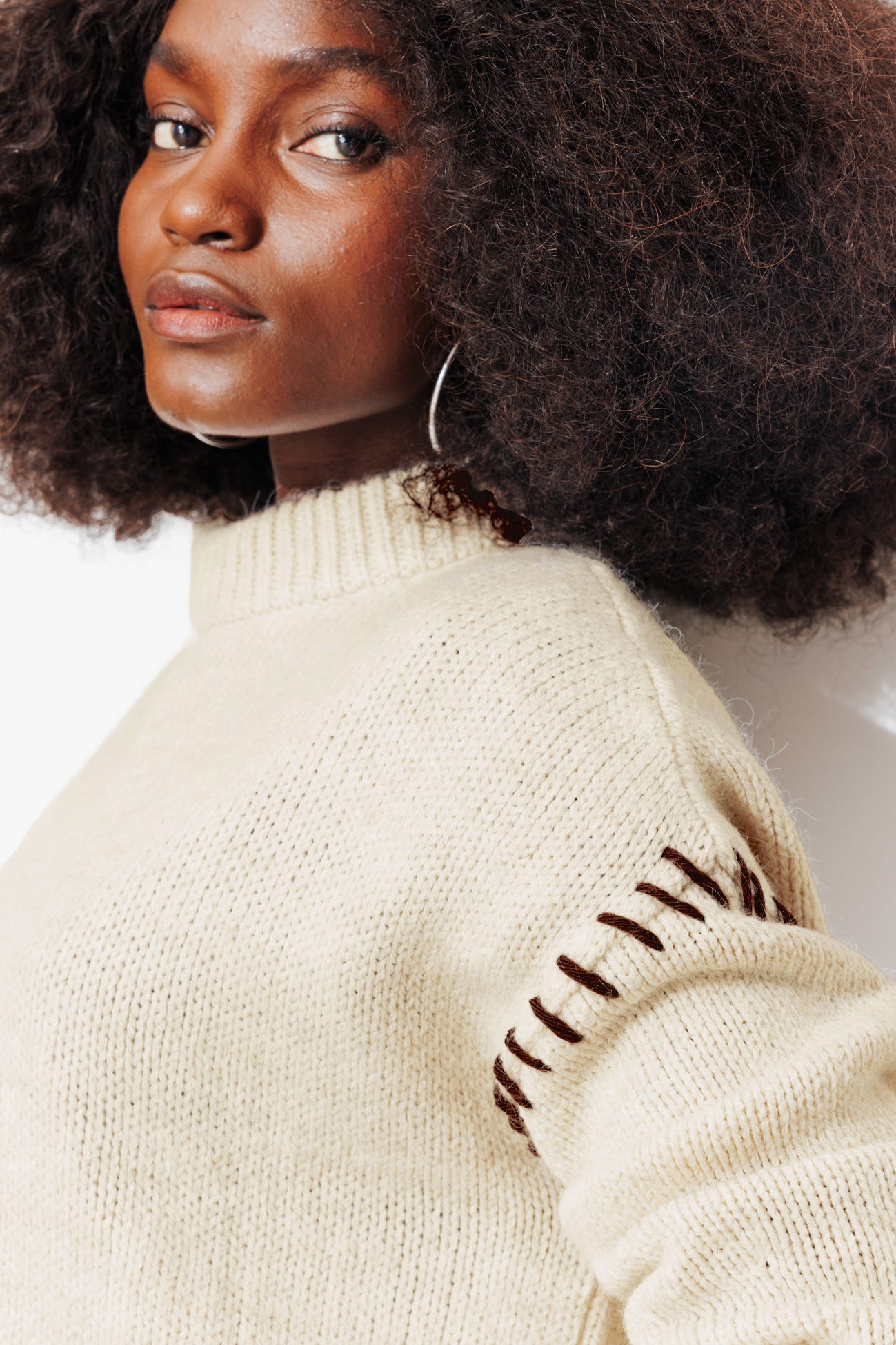 Pull court en maille Femme