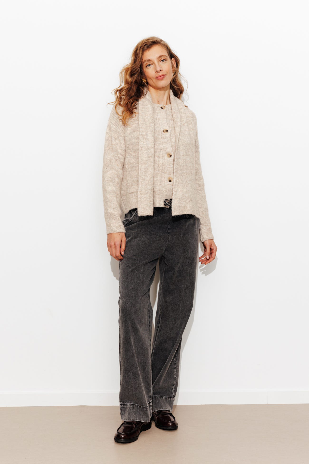 Gilet à écharpe Femme