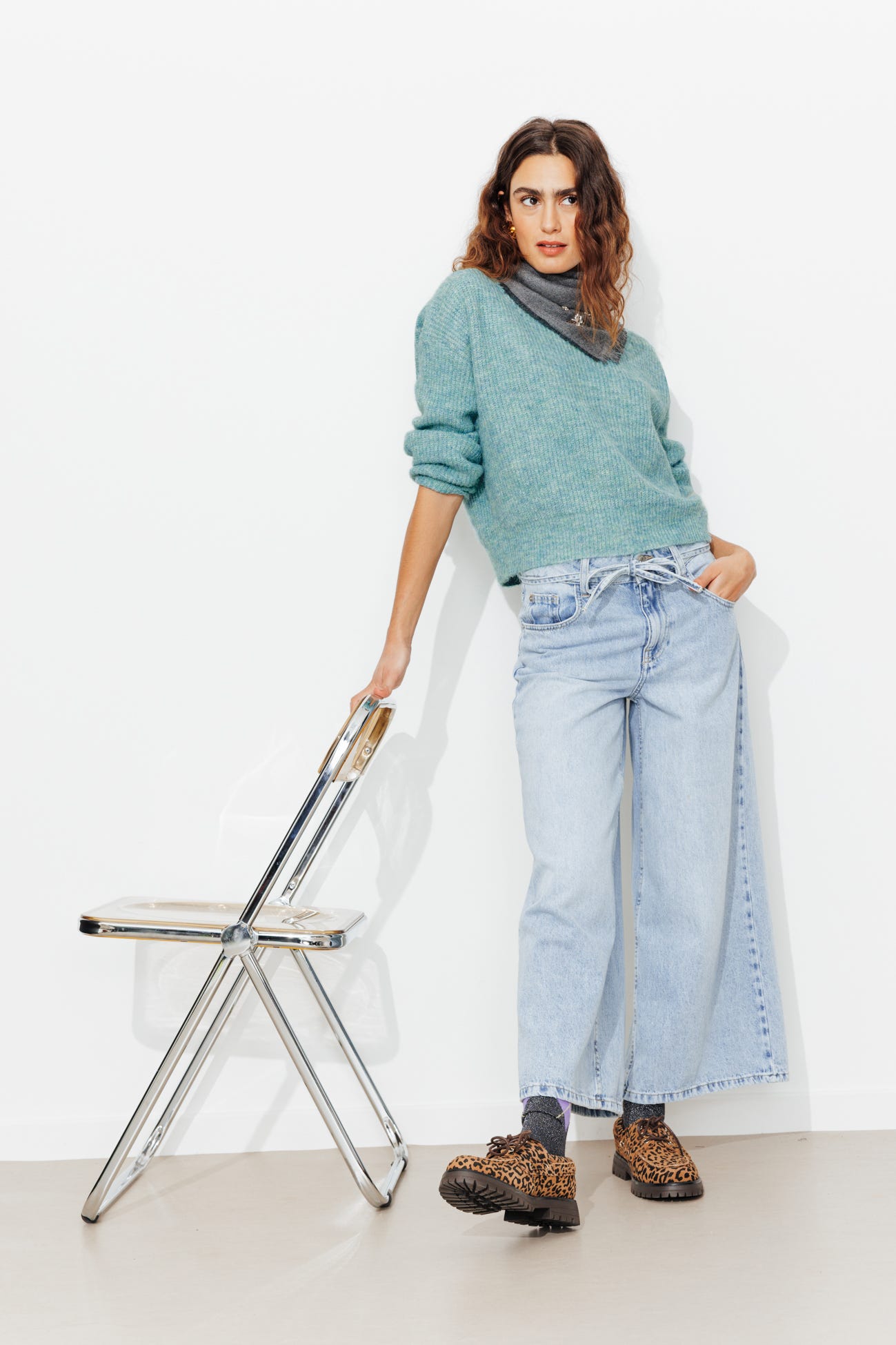 Pull col rond Femme