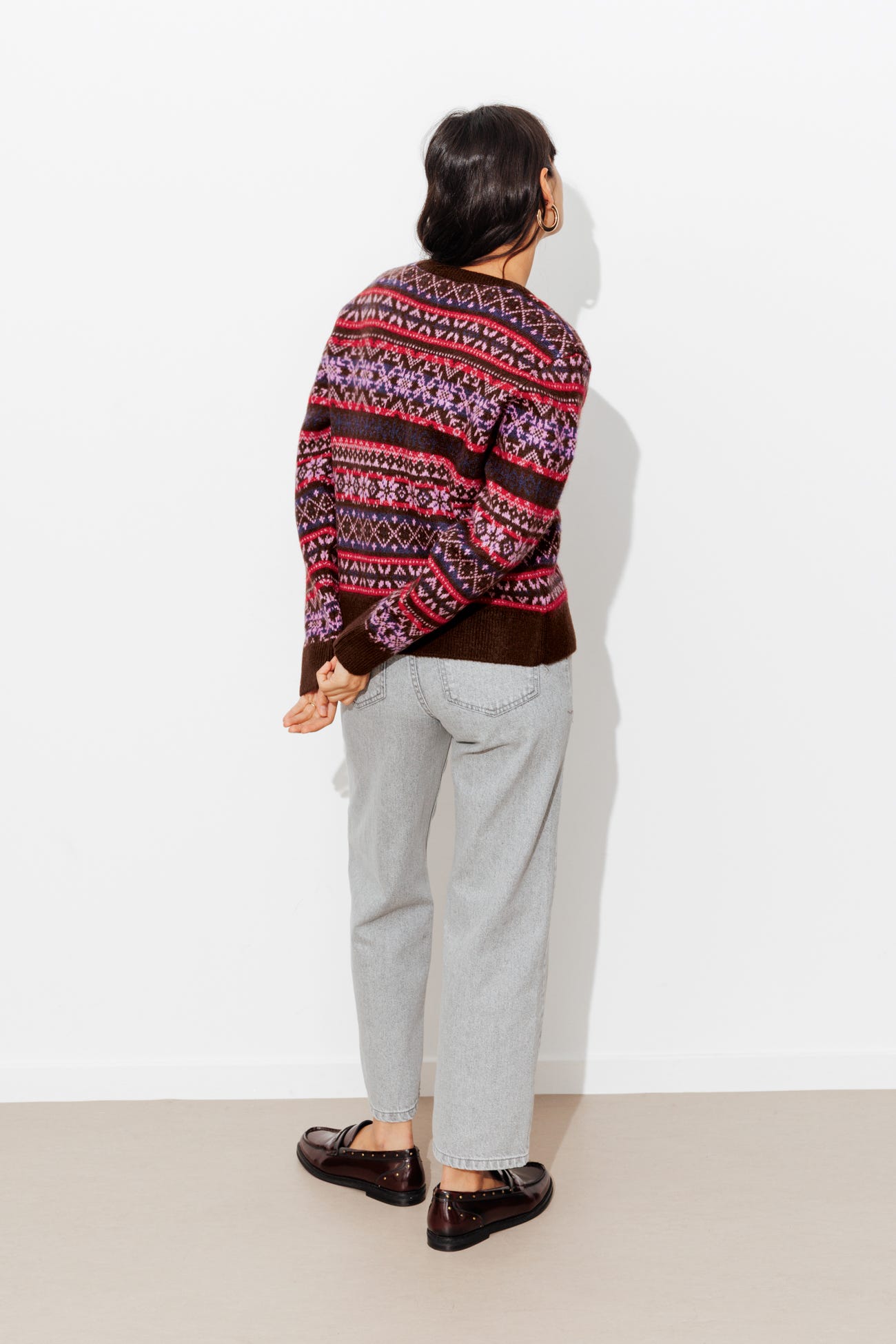 Cardigan en jacquard Femme