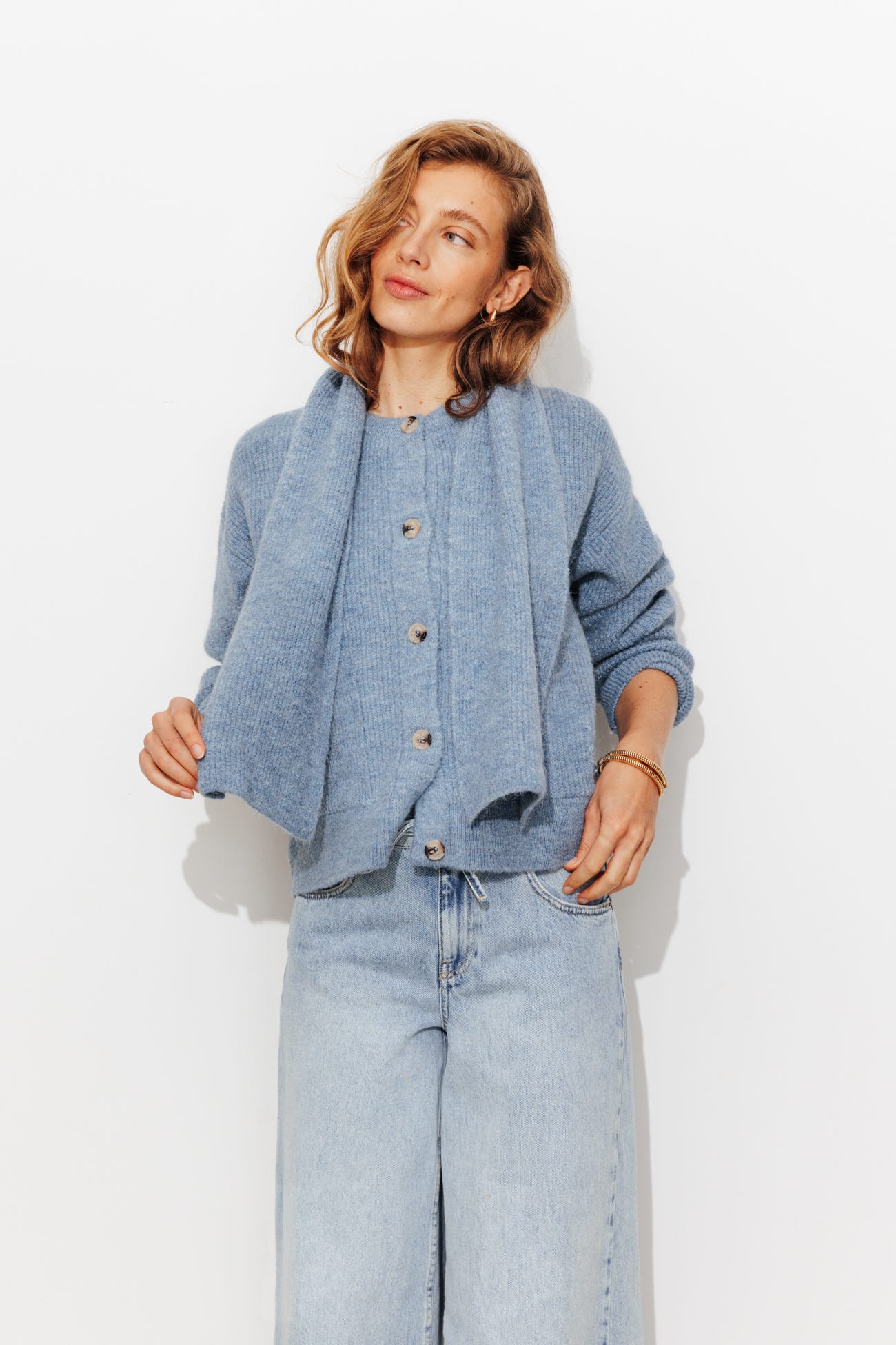 Gilet à écharpe Femme