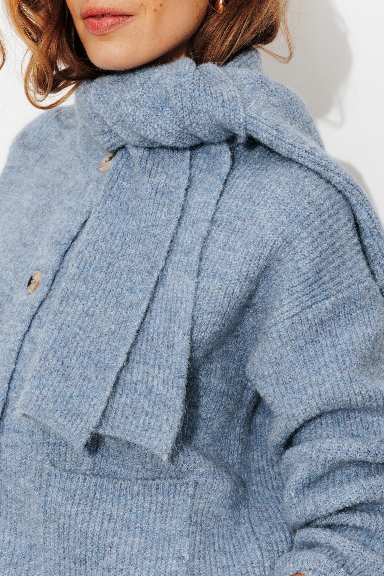 Gilet à écharpe Femme