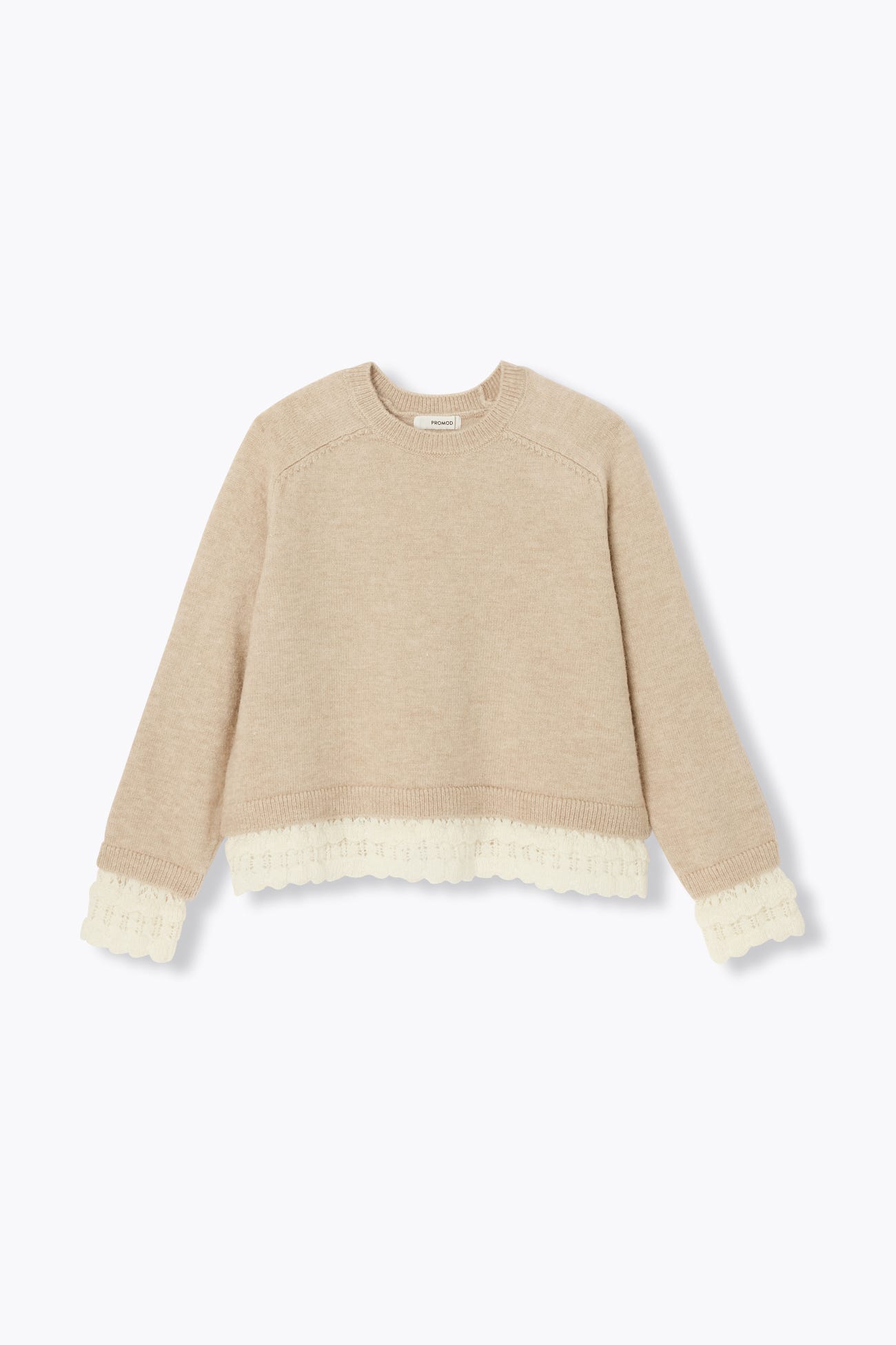 Pull détail maille crochet