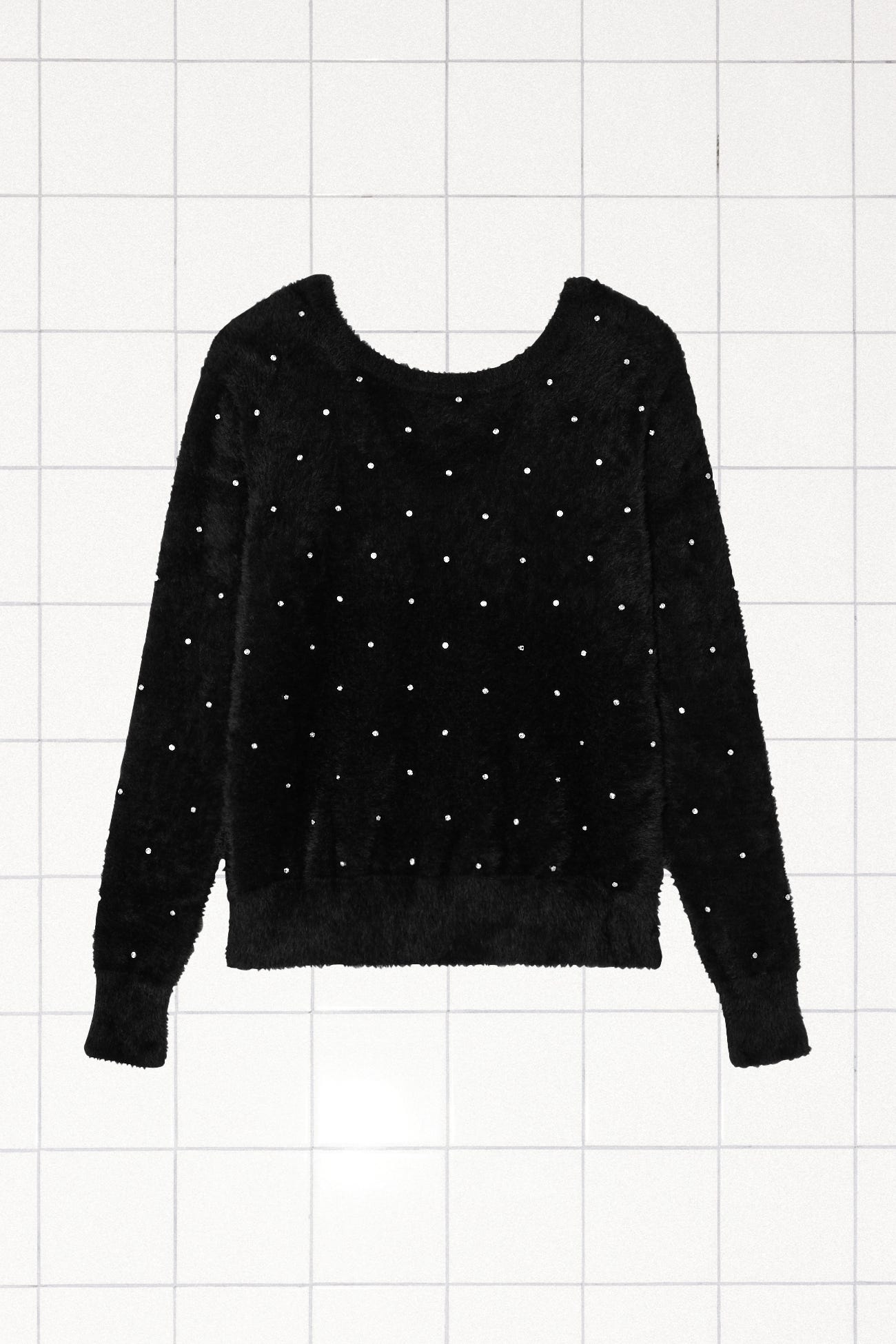 Maglia strass fluffy