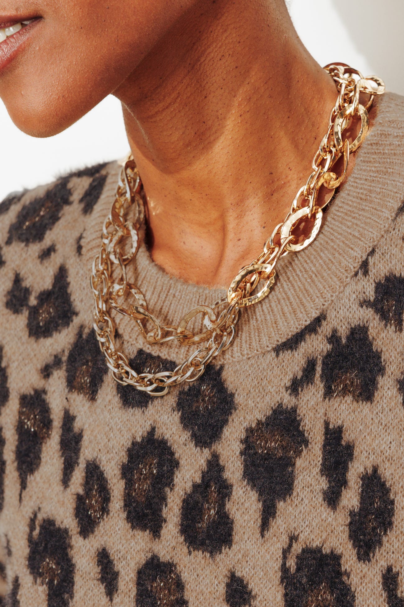 Glitzy leopard jumper