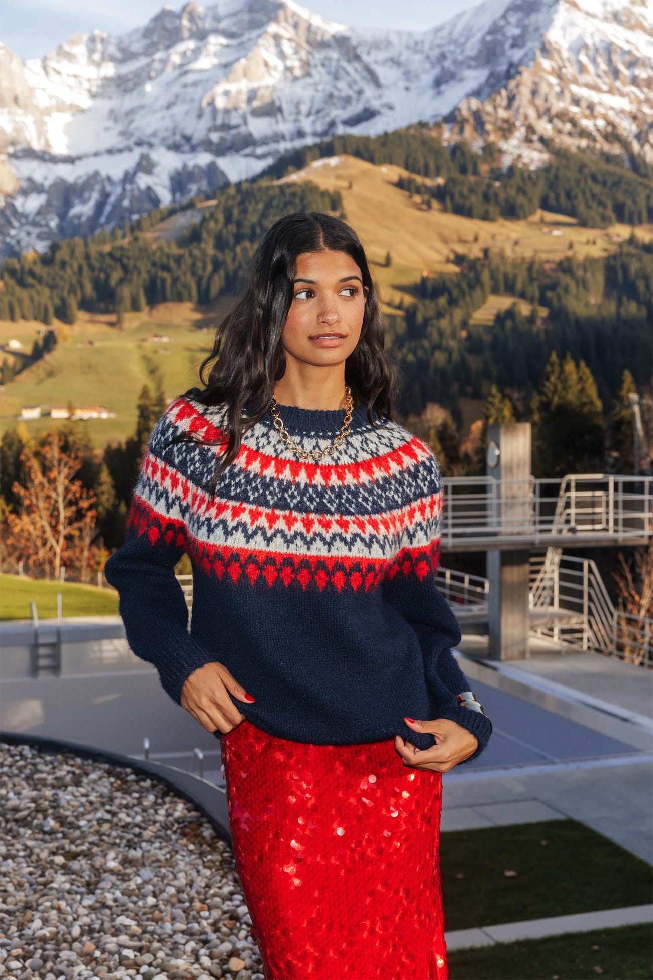 Pull jacquard scandinave Femme