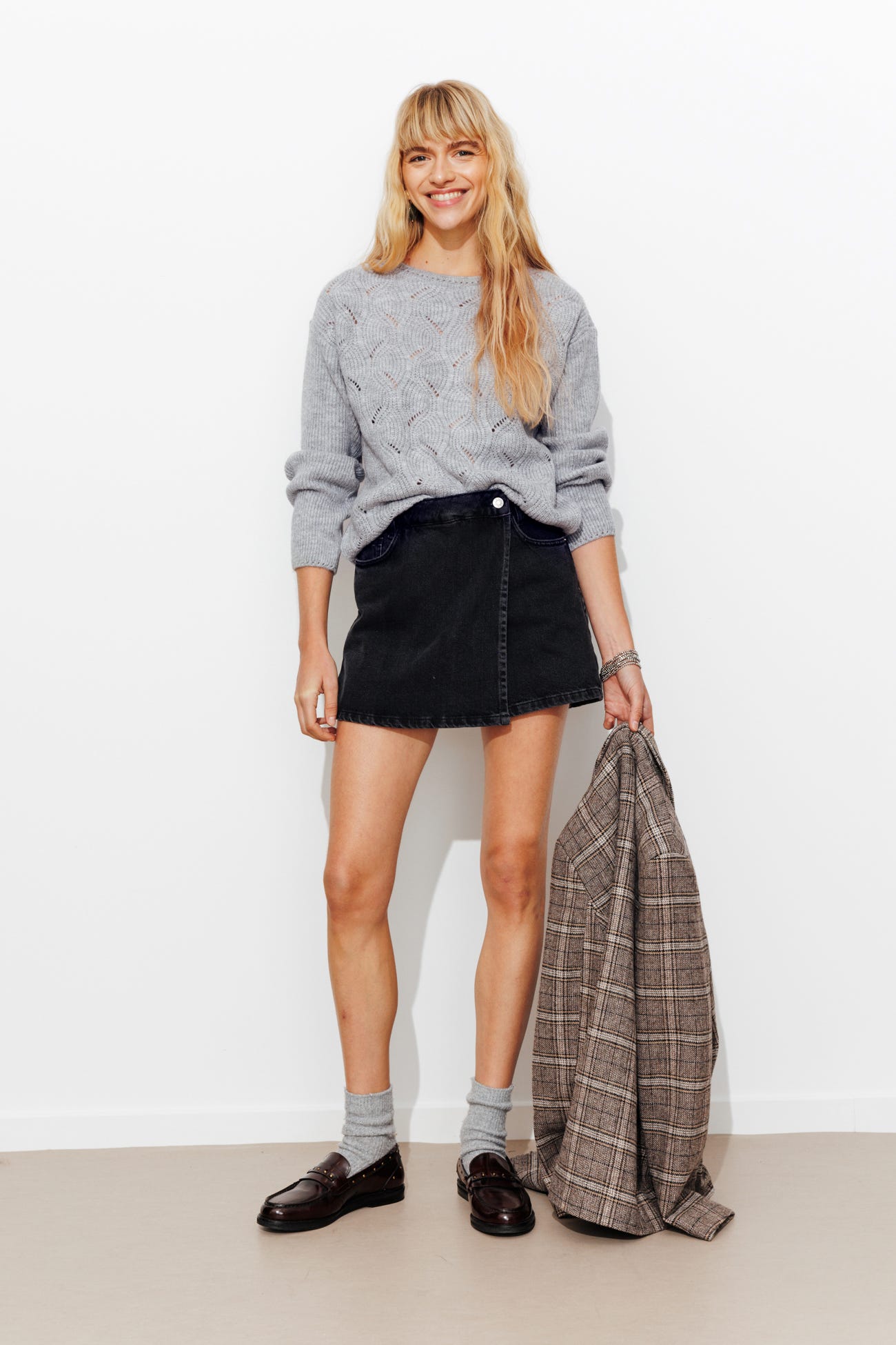Pull torsadé ajouré Femme