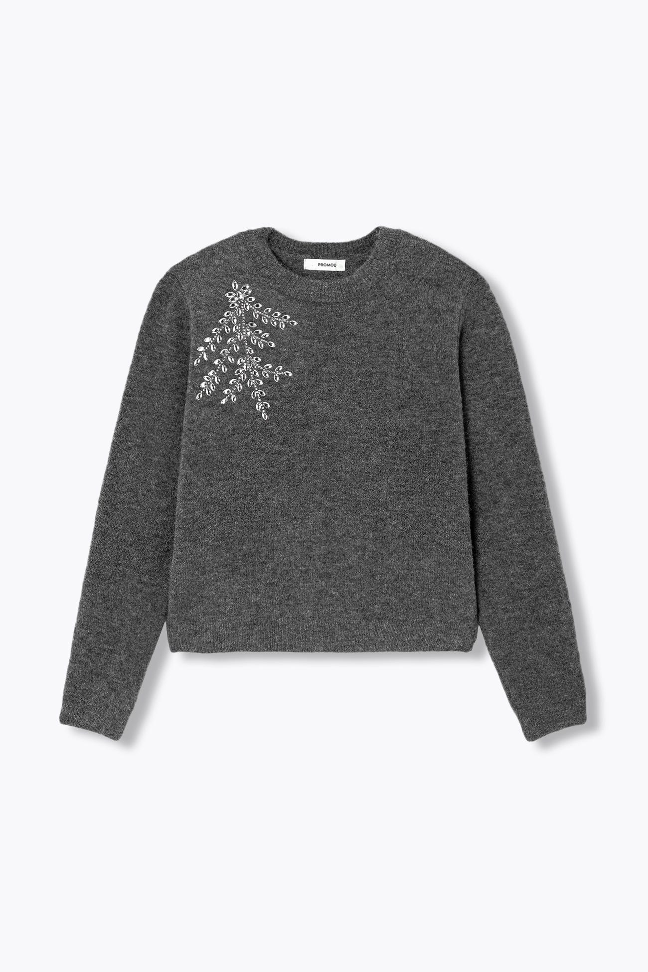 Sweter zdobiony kryształkami