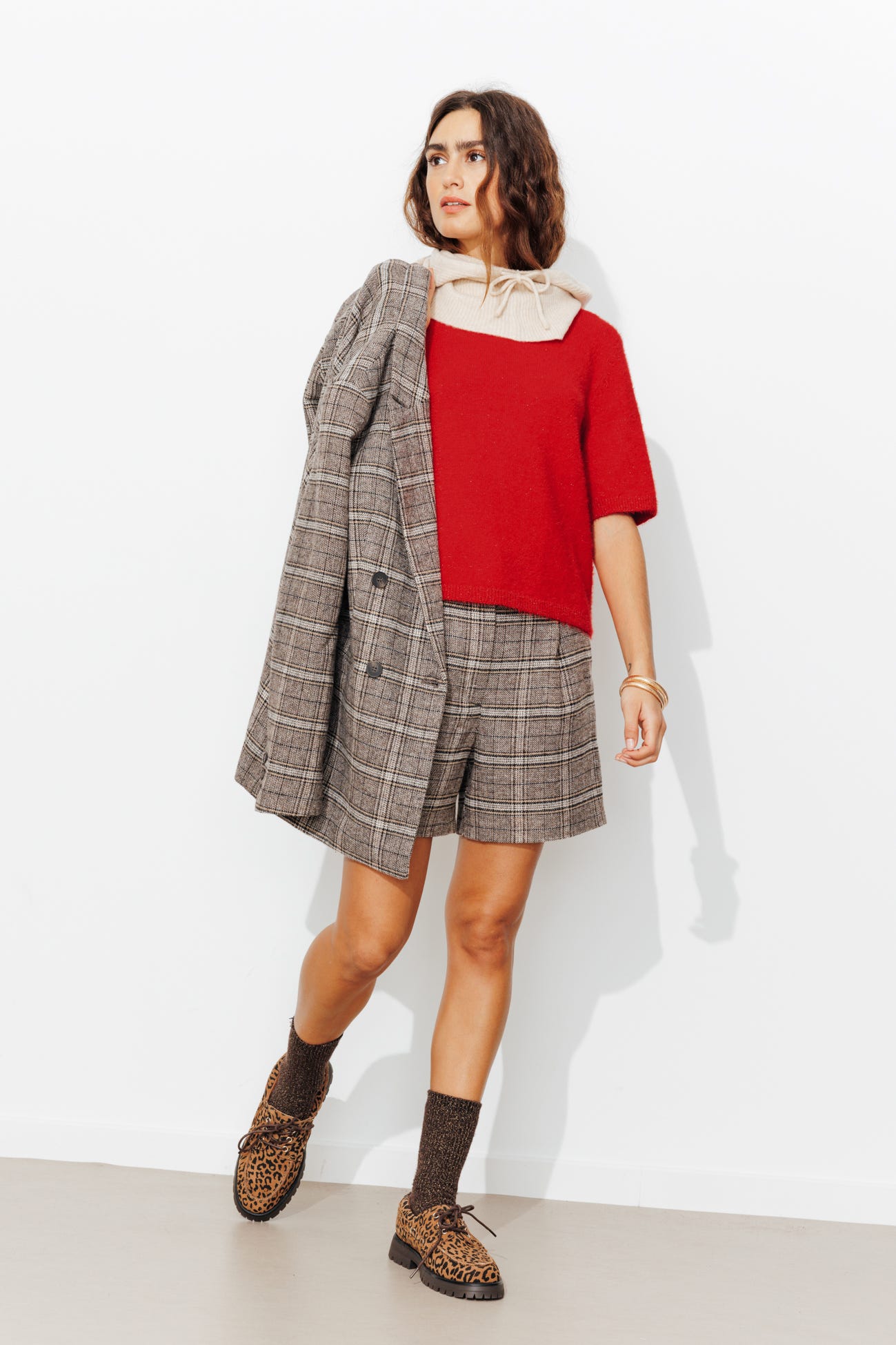 Pull pailleté manches courtes