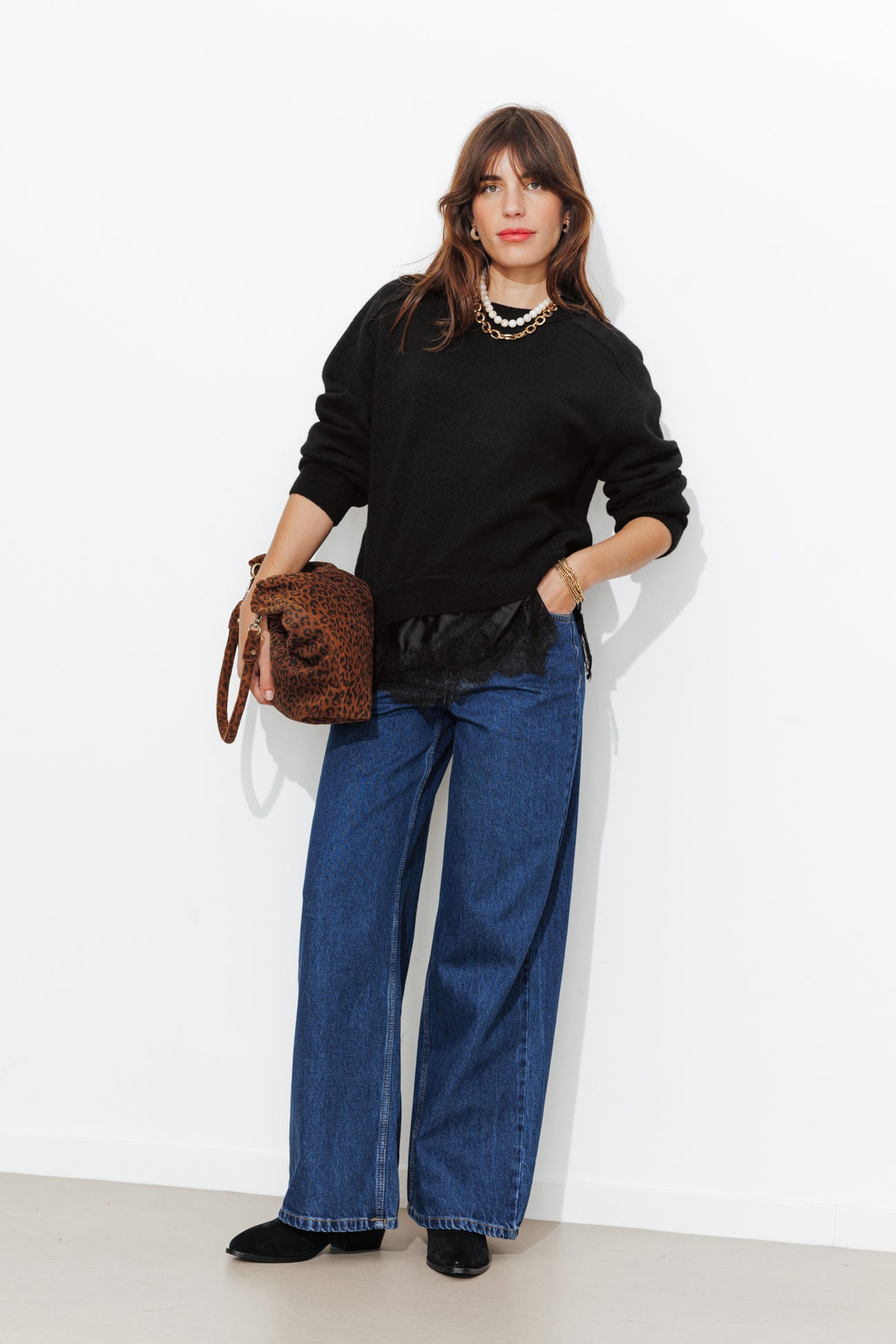 Pullover mit Spitzendetails