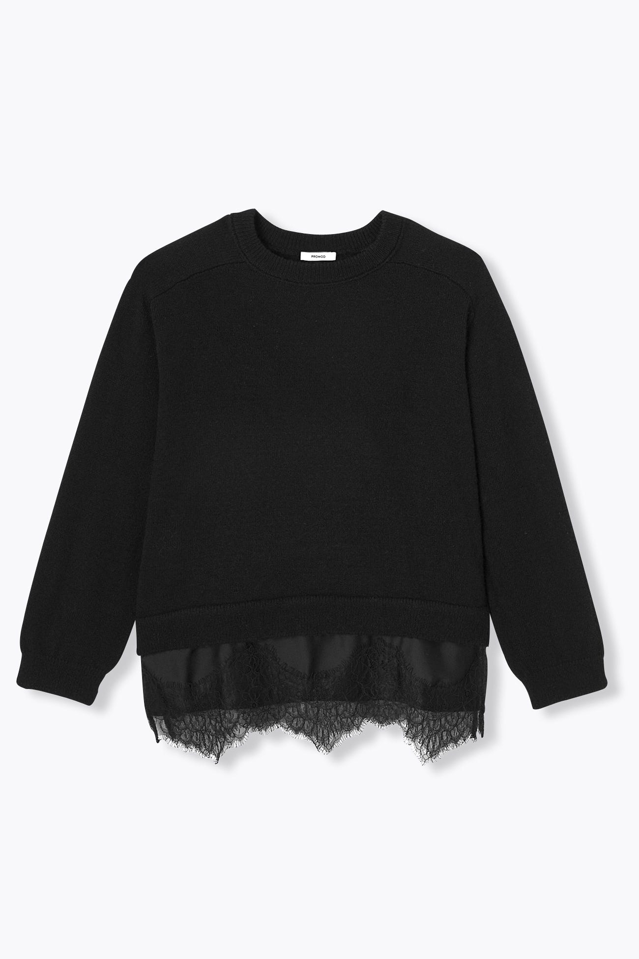 Pull détail dentelle Femme